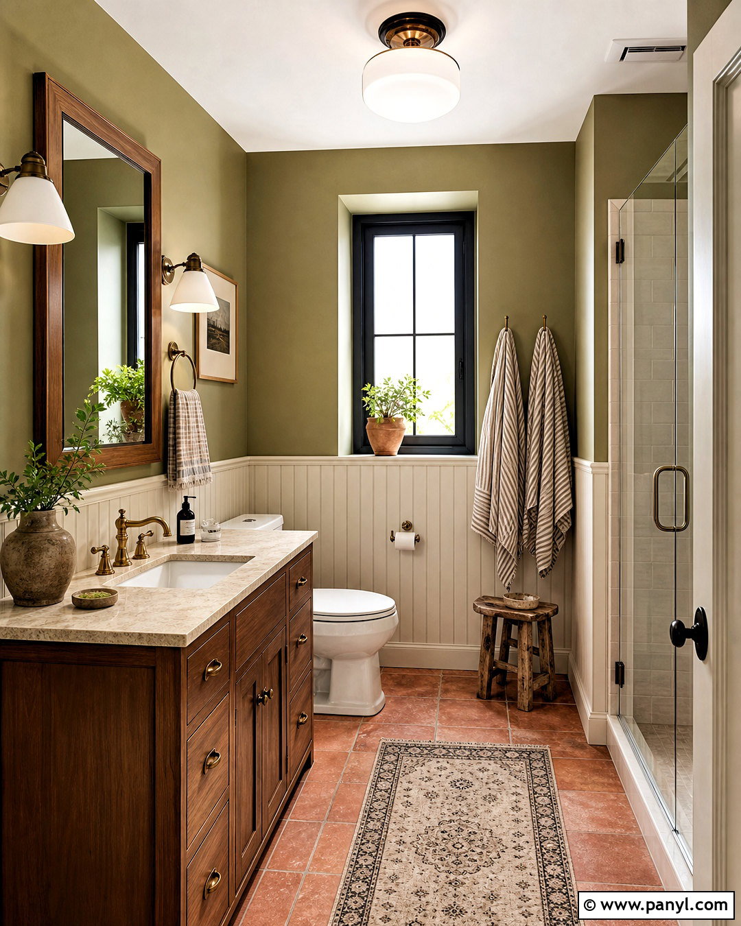Olive Green Bathroom - 20 green bathroom paint colors