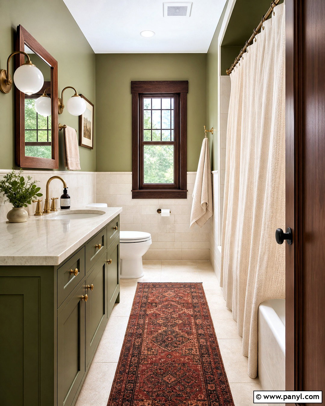 Olive Green Bathroom - 20 trending bathroom colors