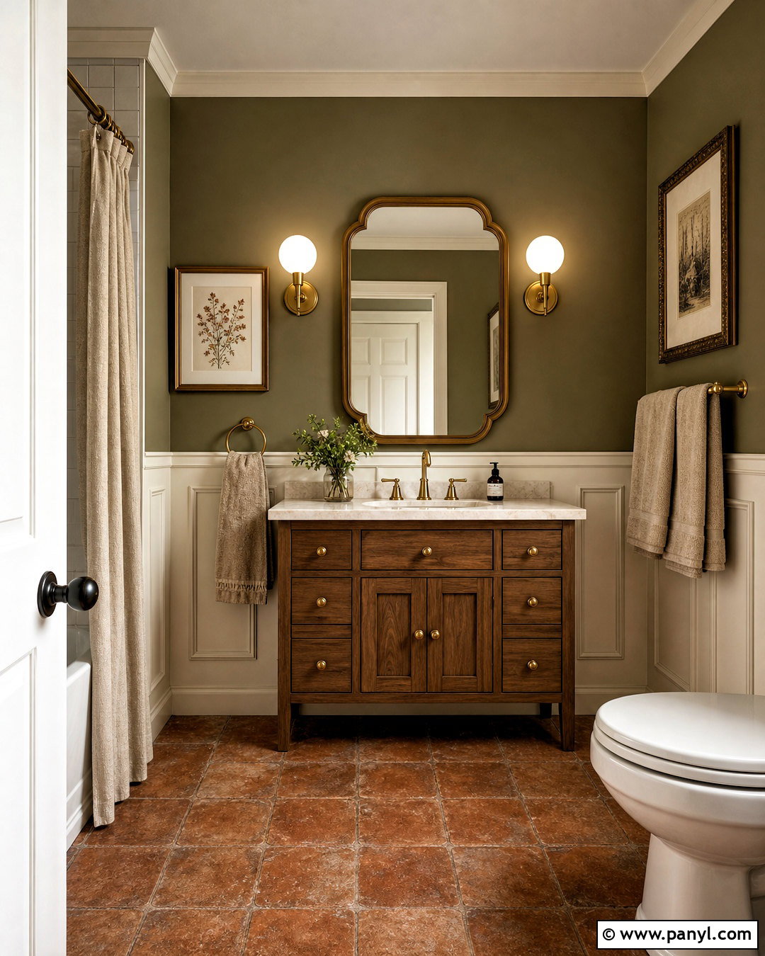 Olive Green Bathroom Paint - 20 popular bathroom paint colors