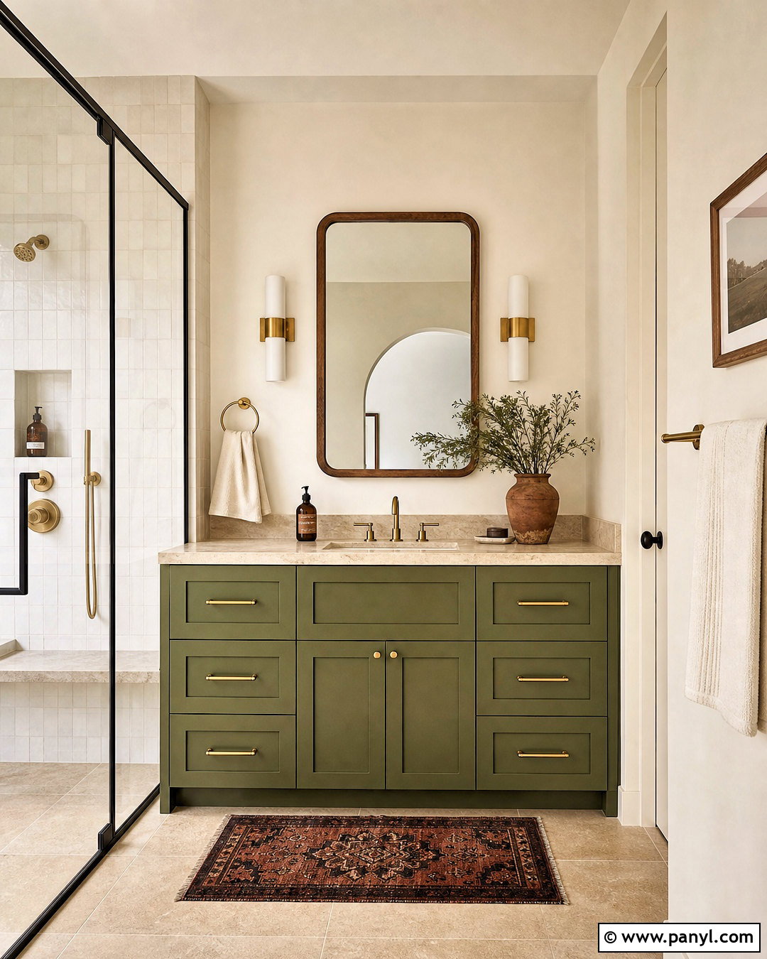 Olive Green Bathroom Vanity - 20 bathroom vanity color ideas