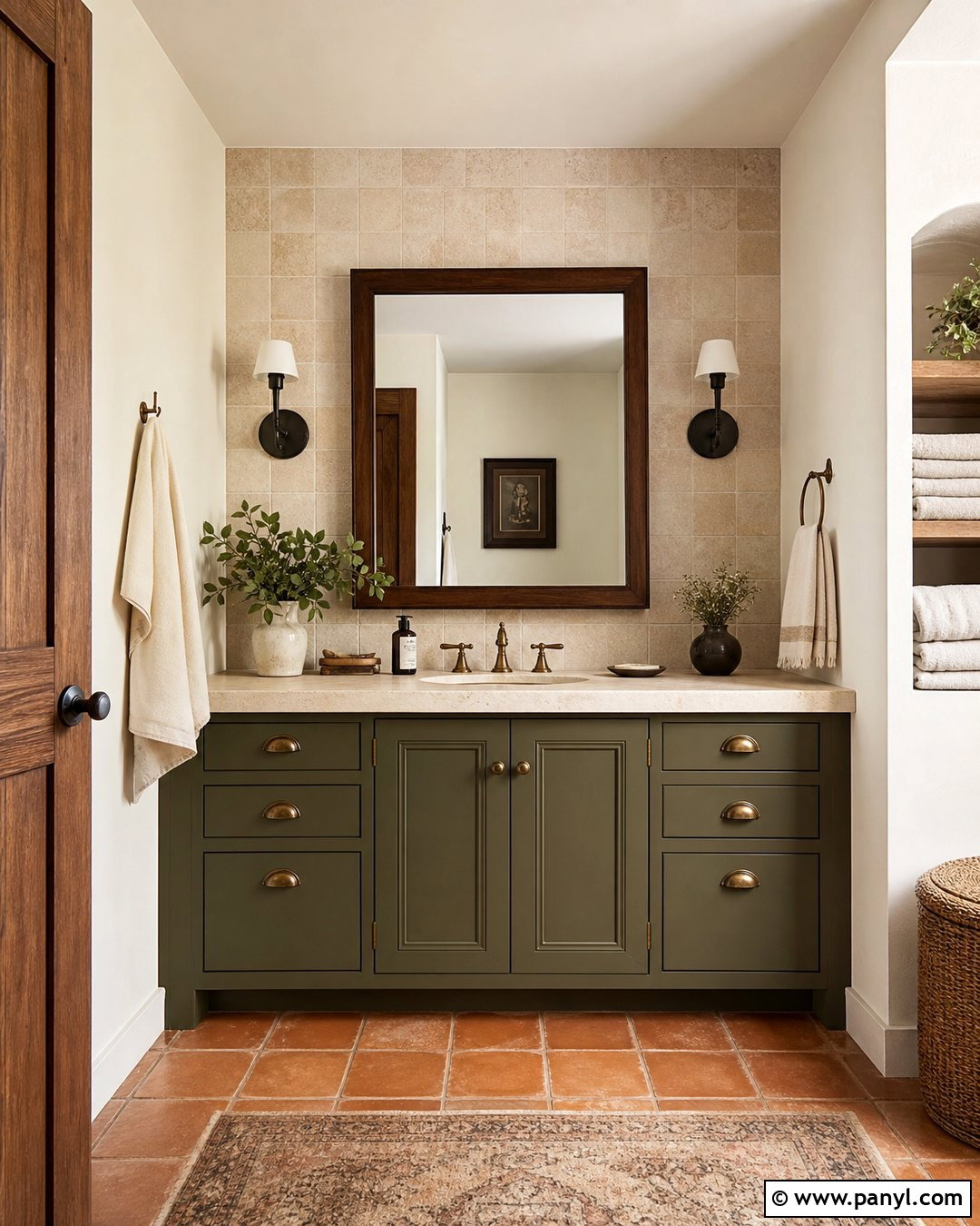 Olive Green Bathroom Vanity - 35 painted bathroom vanity colors