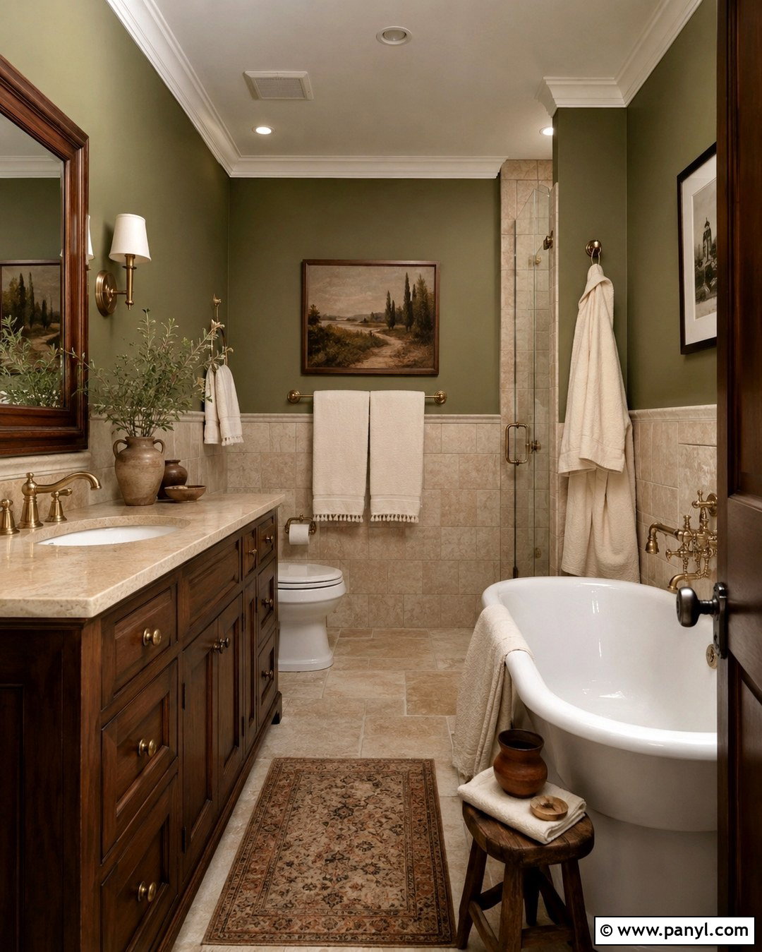 Olive Green Bathroom Walls - 20 Best Green For Bathroom Walls