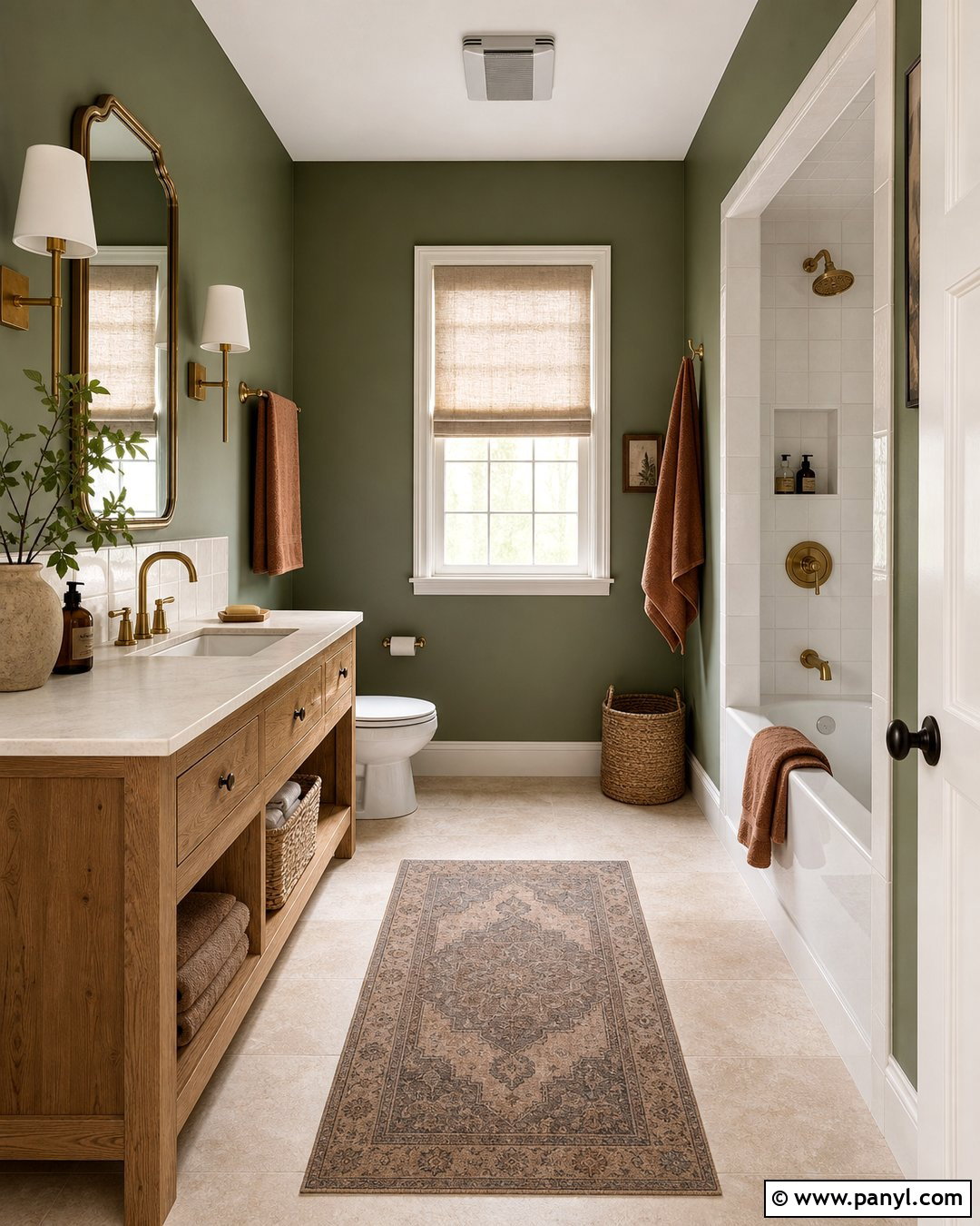 Olive Green Bathroom Walls - 35 Green Bathroom Walls
