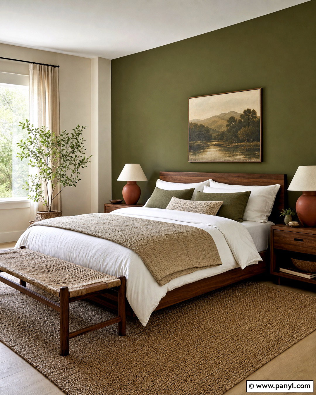 Olive Green Bedroom - 20 green rooms ideas