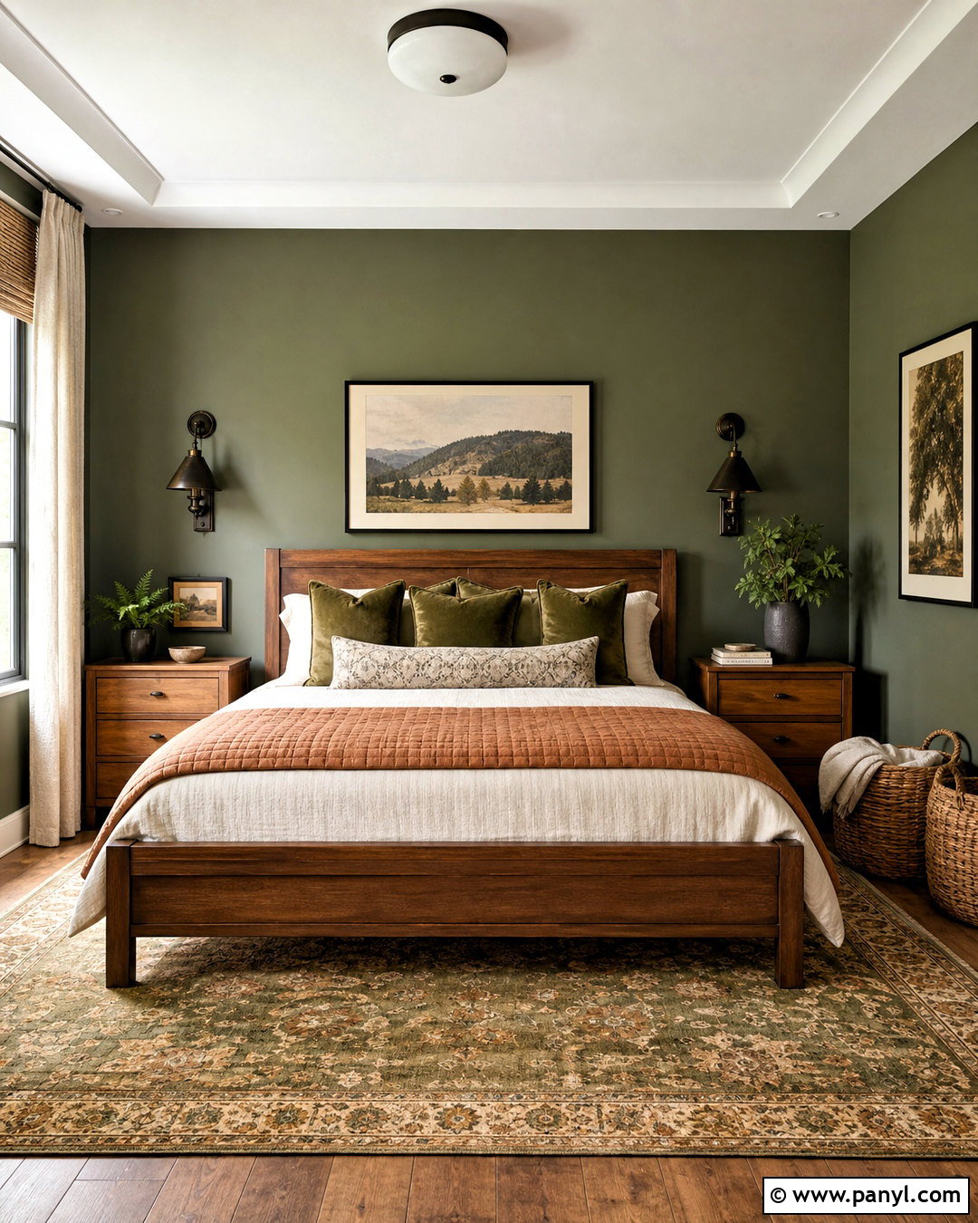 Olive Green Bedroom - 20 room color ideas bedroom paint design ideas