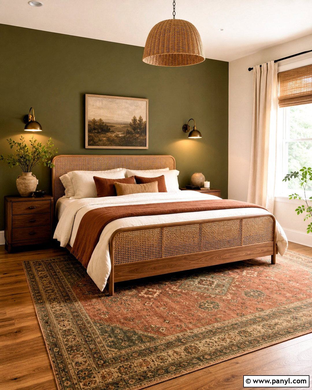 Olive Green Bedroom Accent Wall - 20 bedroom accent wall ideas paint colors