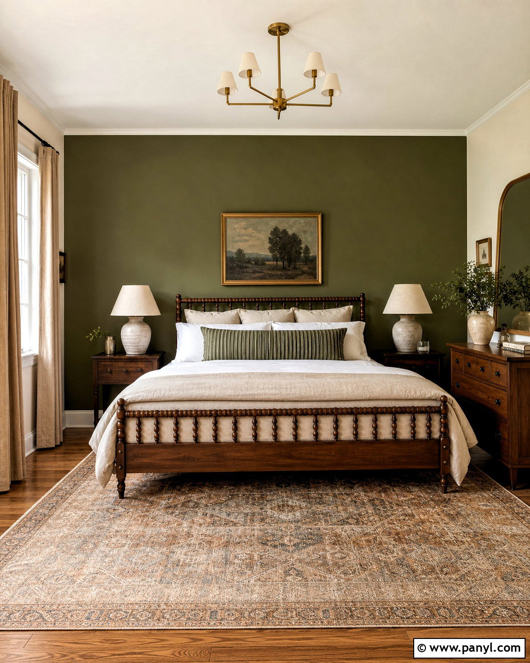 Olive Green Bedroom Accent Wall - 20 accent color bedroom wall ideas
