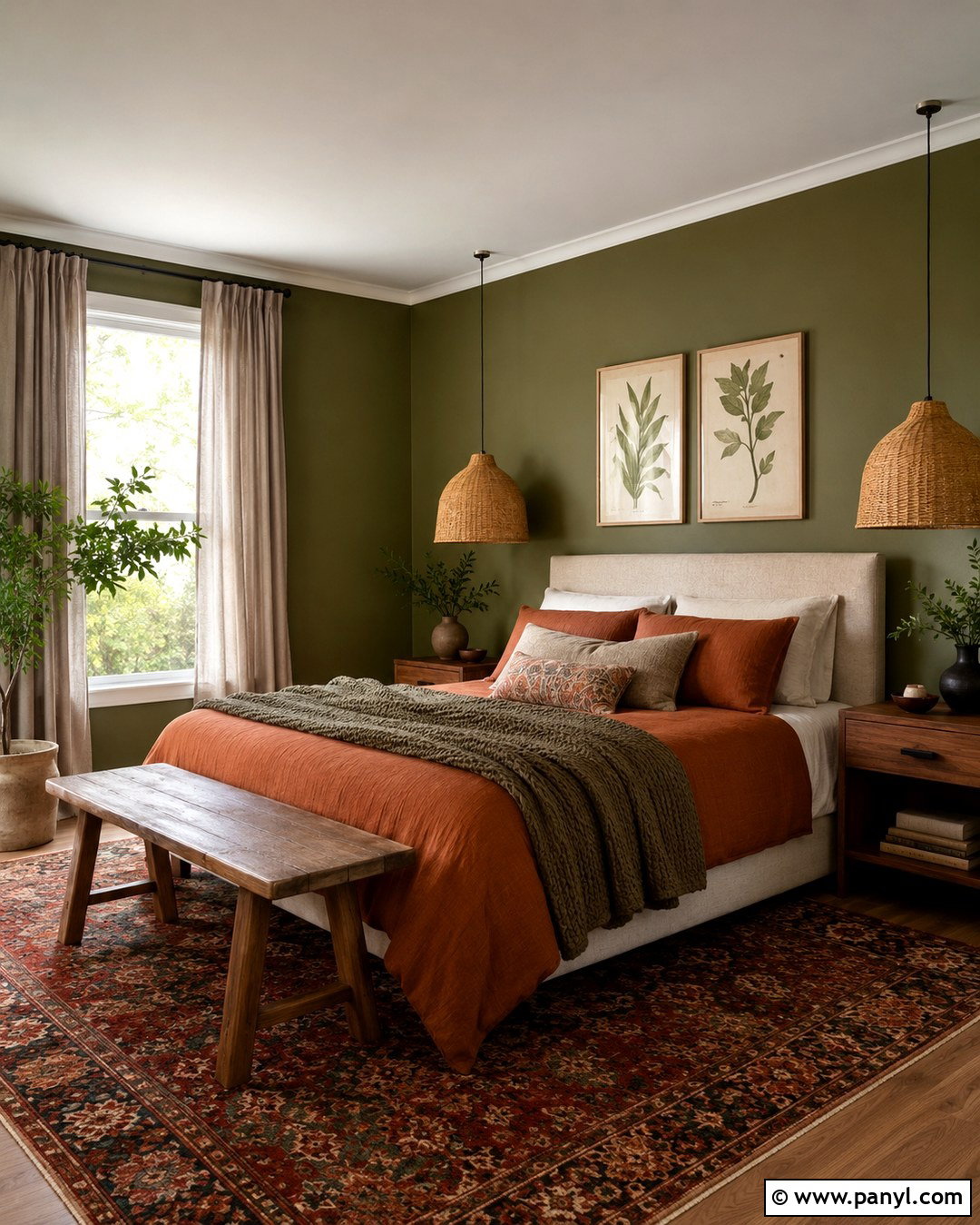 Olive Green Bedroom Walls - 20 Rich Green Wall Paint Ideas