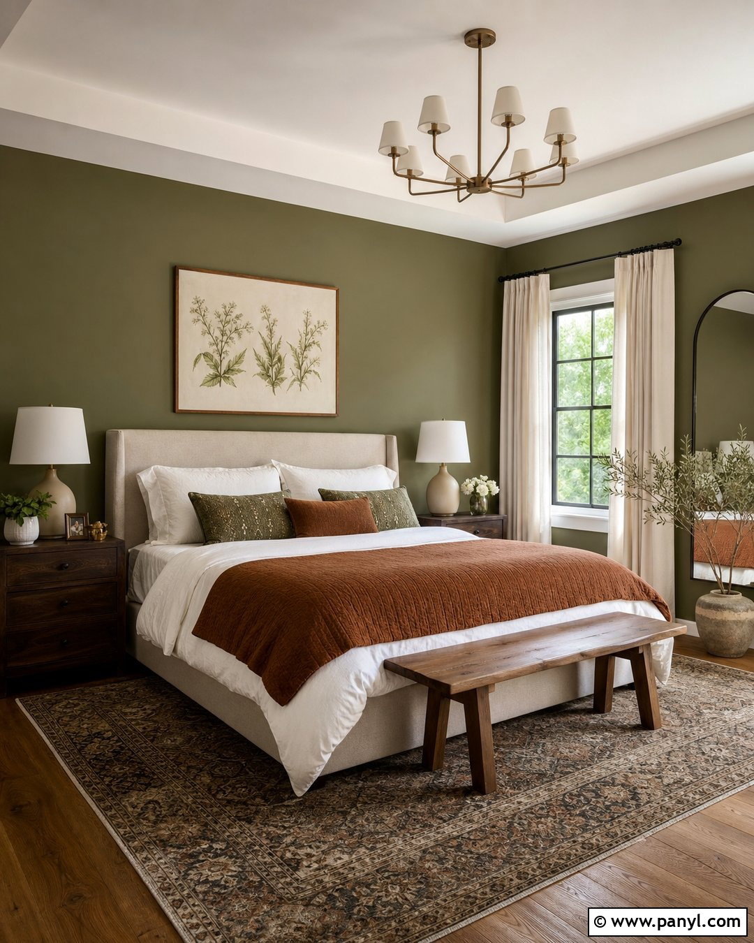 Olive Green Bedroom Walls - 30 Room Green Walls