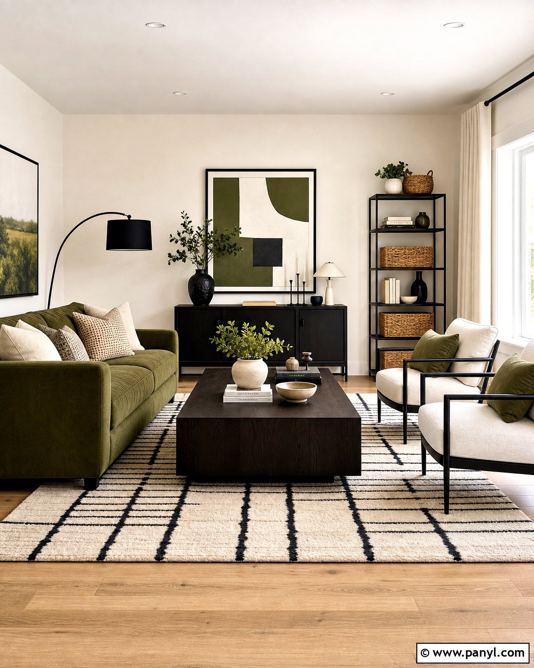 Olive Green Black And White Living Room - 20 olive green living room color scheme ideas