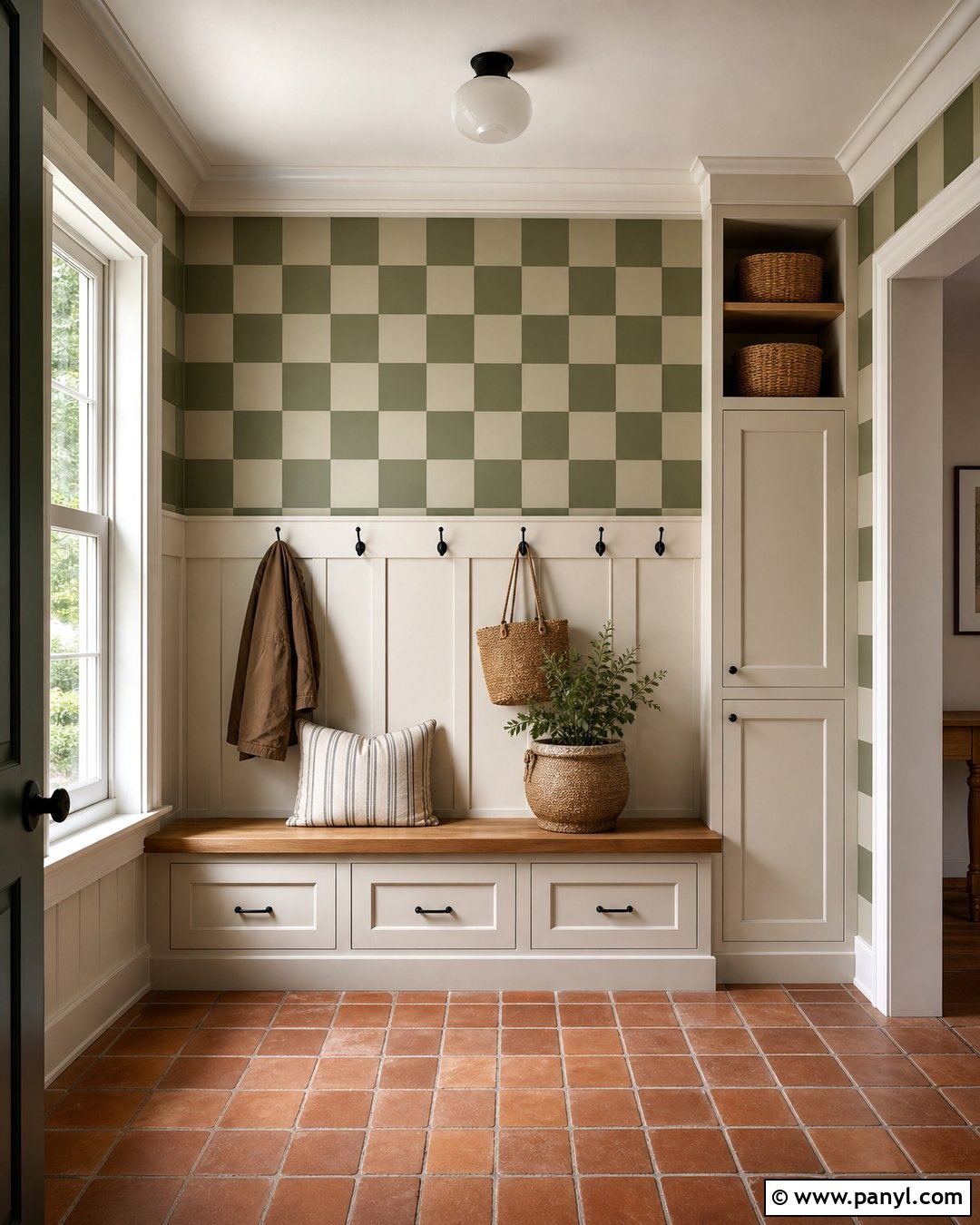 Olive Green Checkered Wall Paint - 30 checkered wall paint ideas