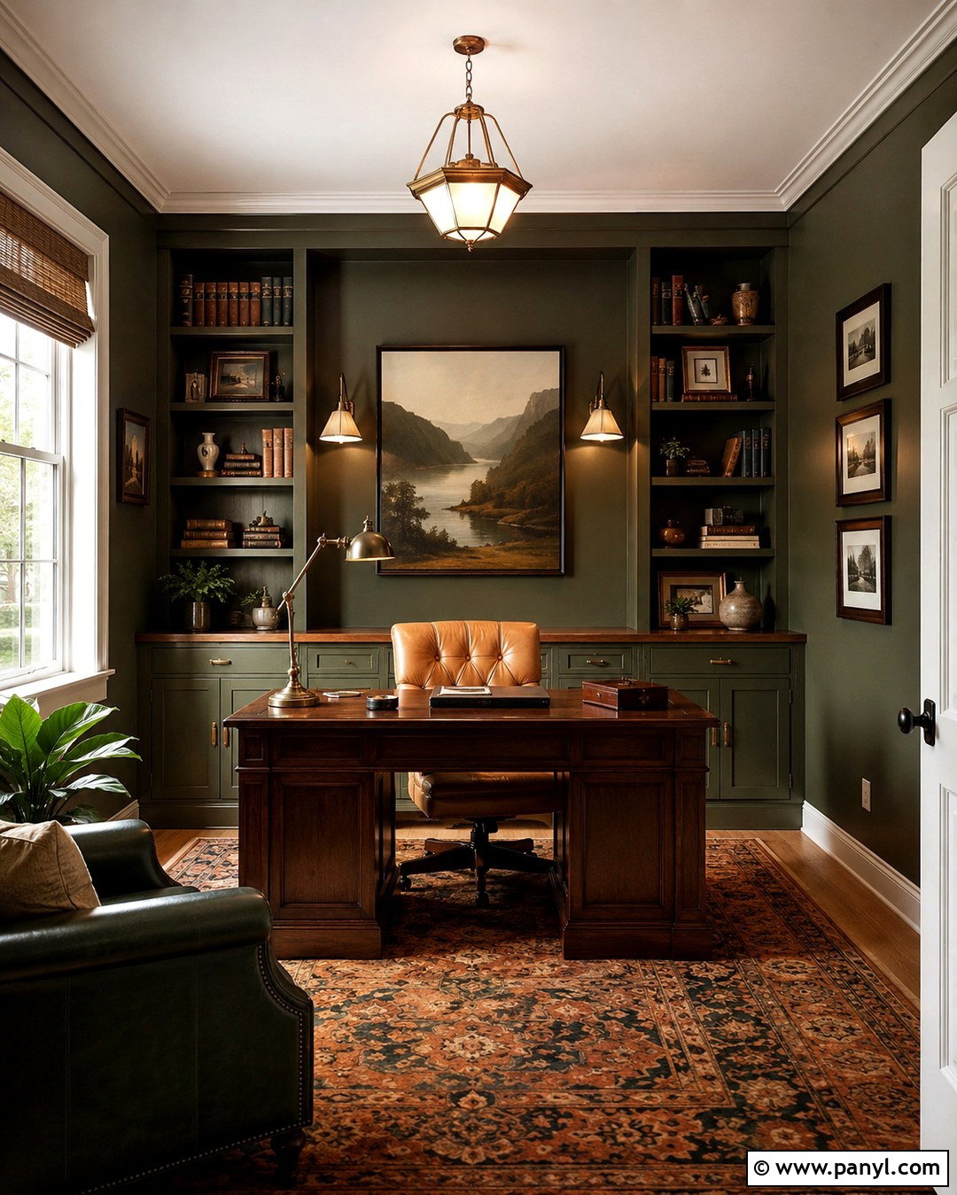 Olive Green Computer Room - 20 Computer Room Wall Color Ideas