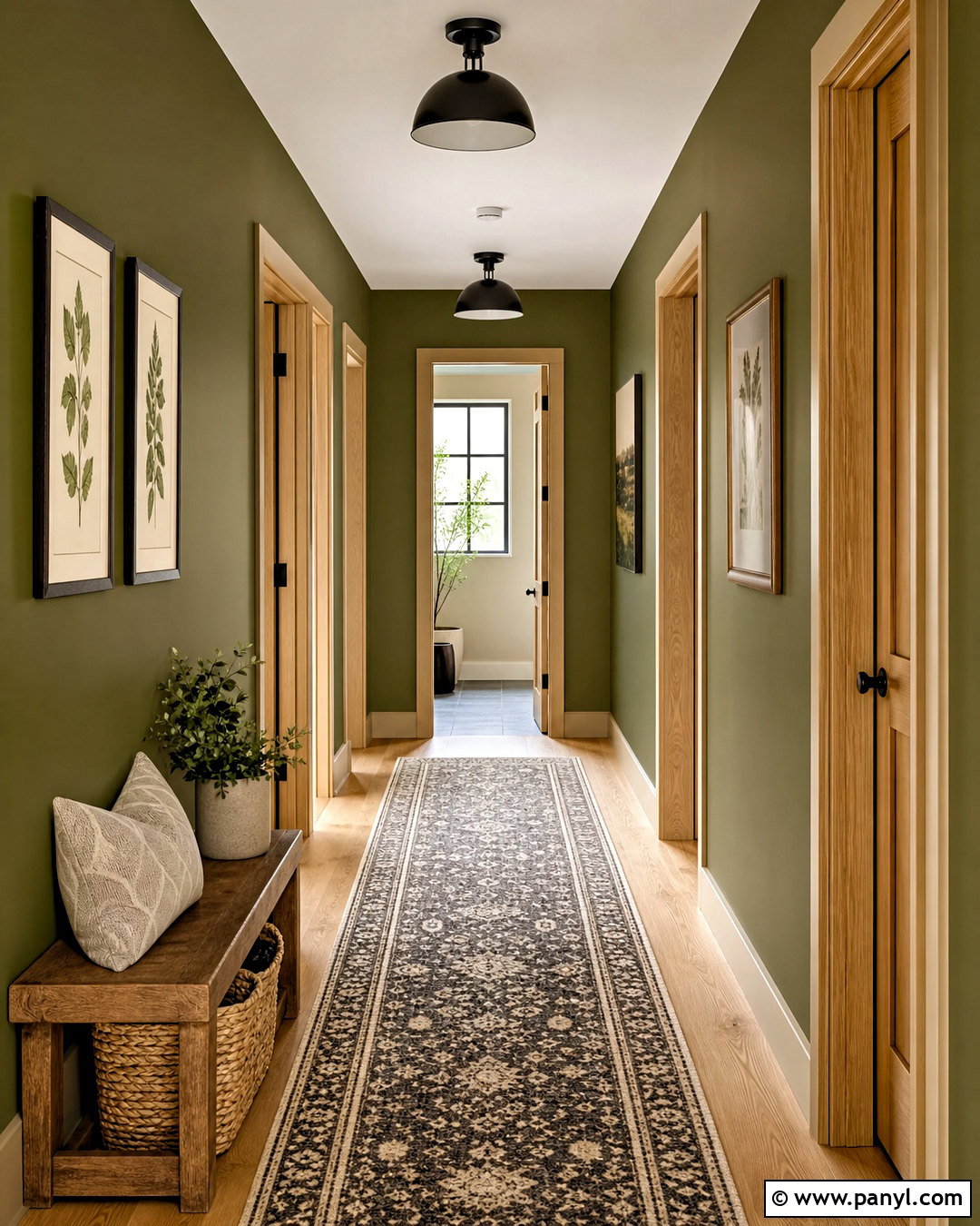 Olive Green Corridor - 20 green corridor ideas