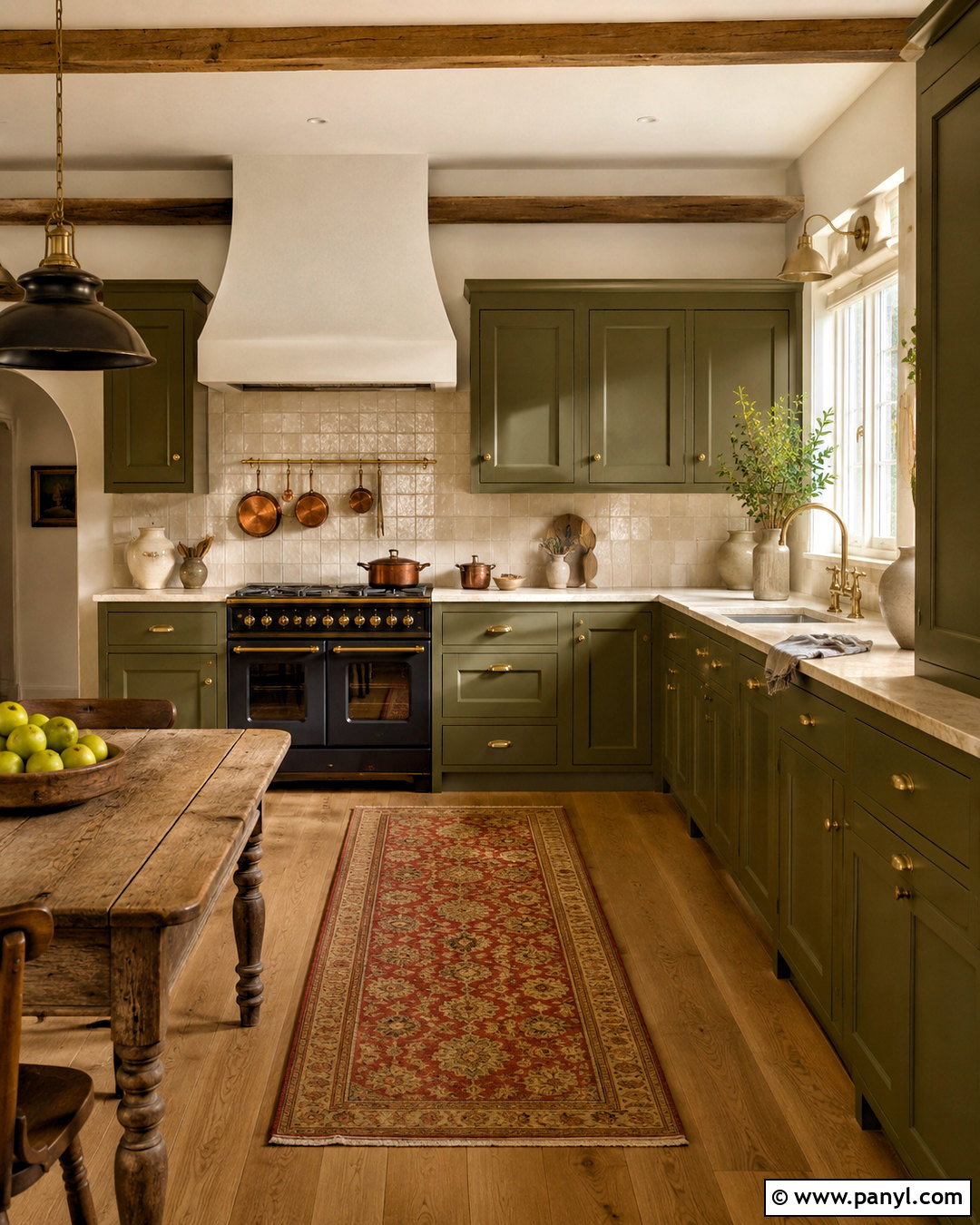 Olive Green Country Kitchen - 20 country kitchen colors