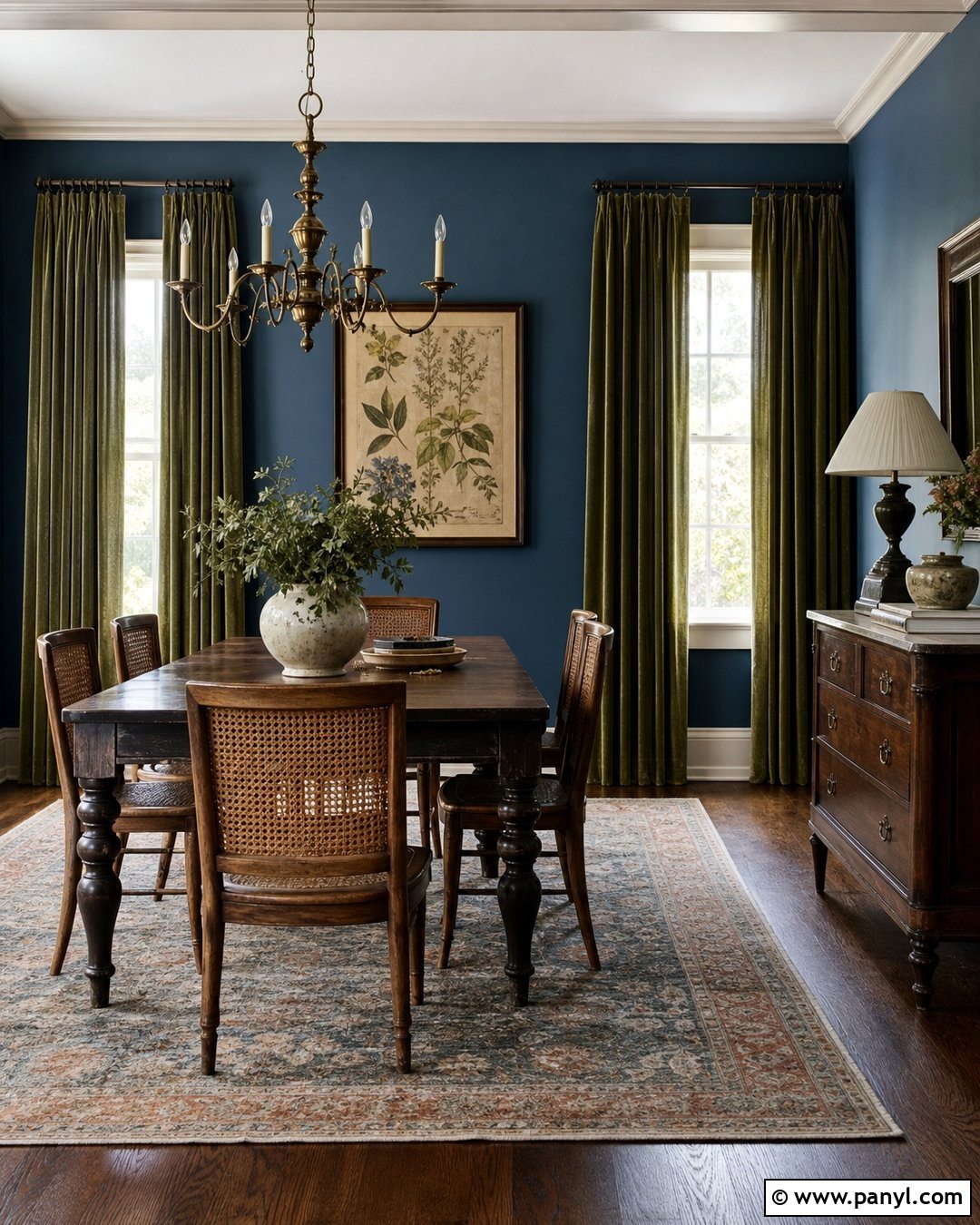 Olive Green Curtains With Blue Walls - 20 Blue Wall With Curtains