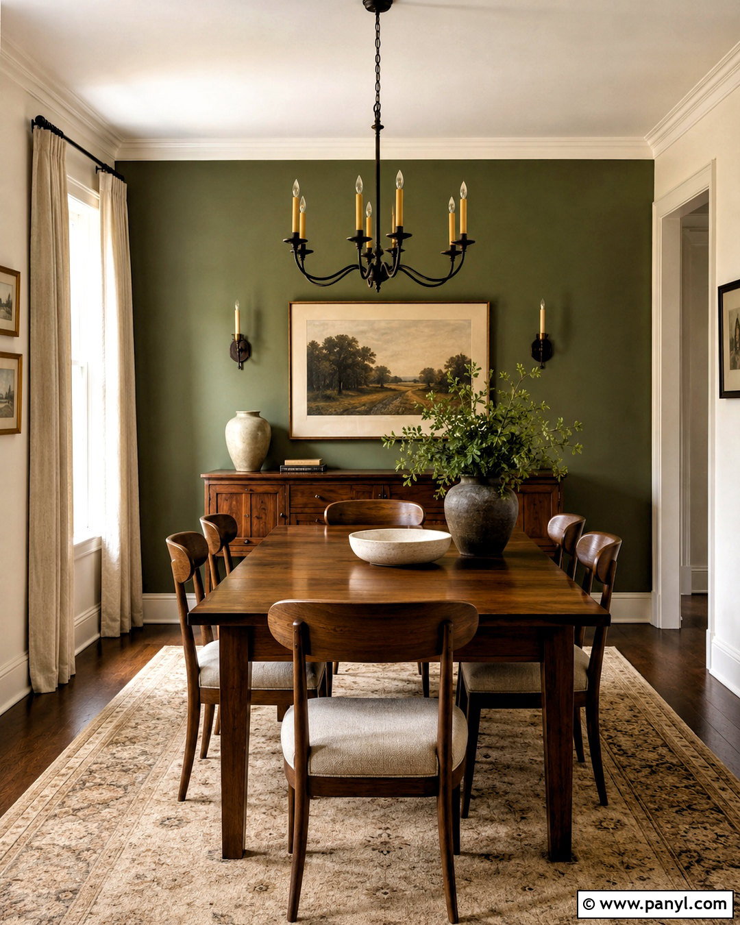 Olive Green Dining Room Accent Wall - 20 dining room accent wall colors