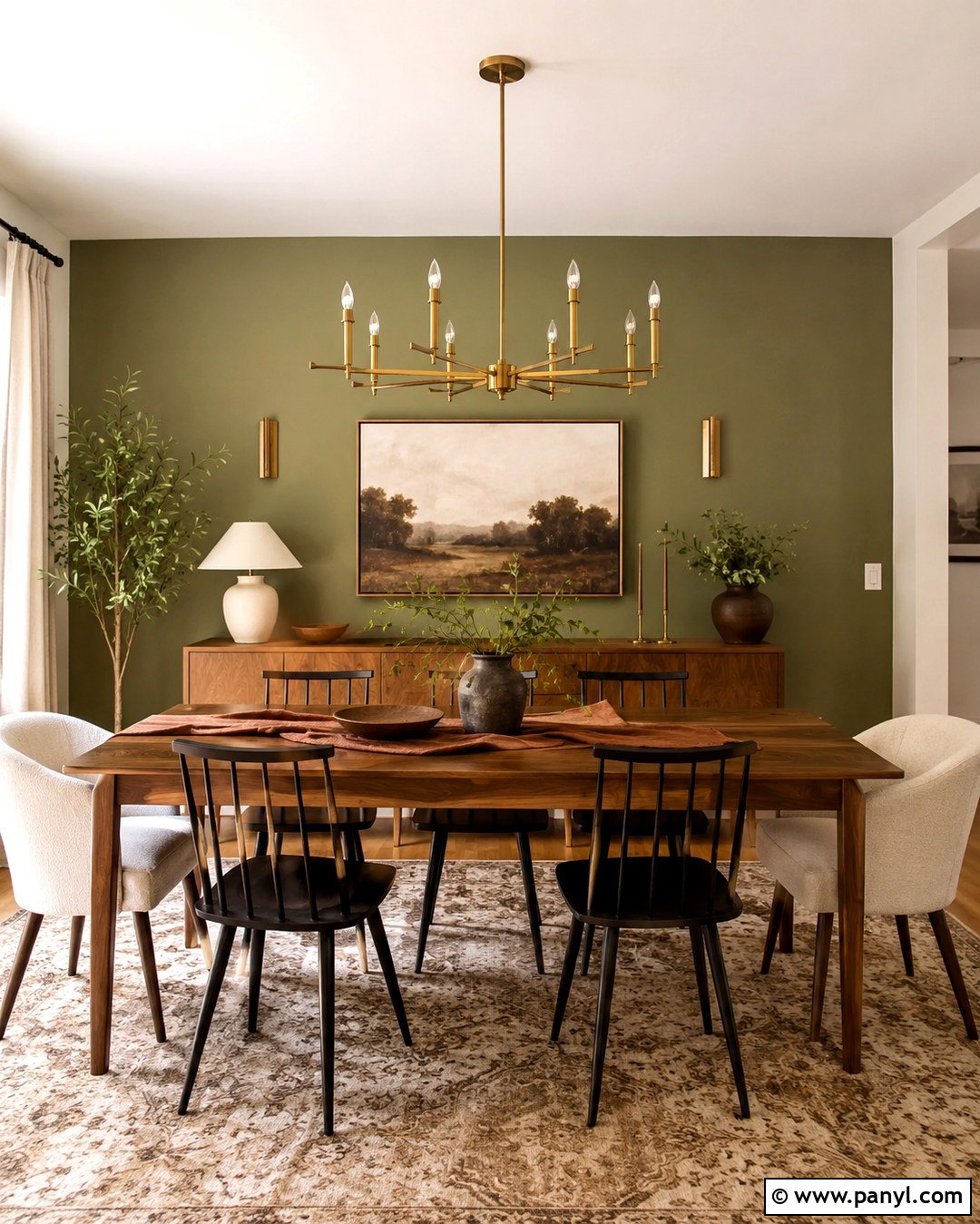 Olive Green Dining Room Accent Wall - 20 Best Green For Accent Wall Ideas