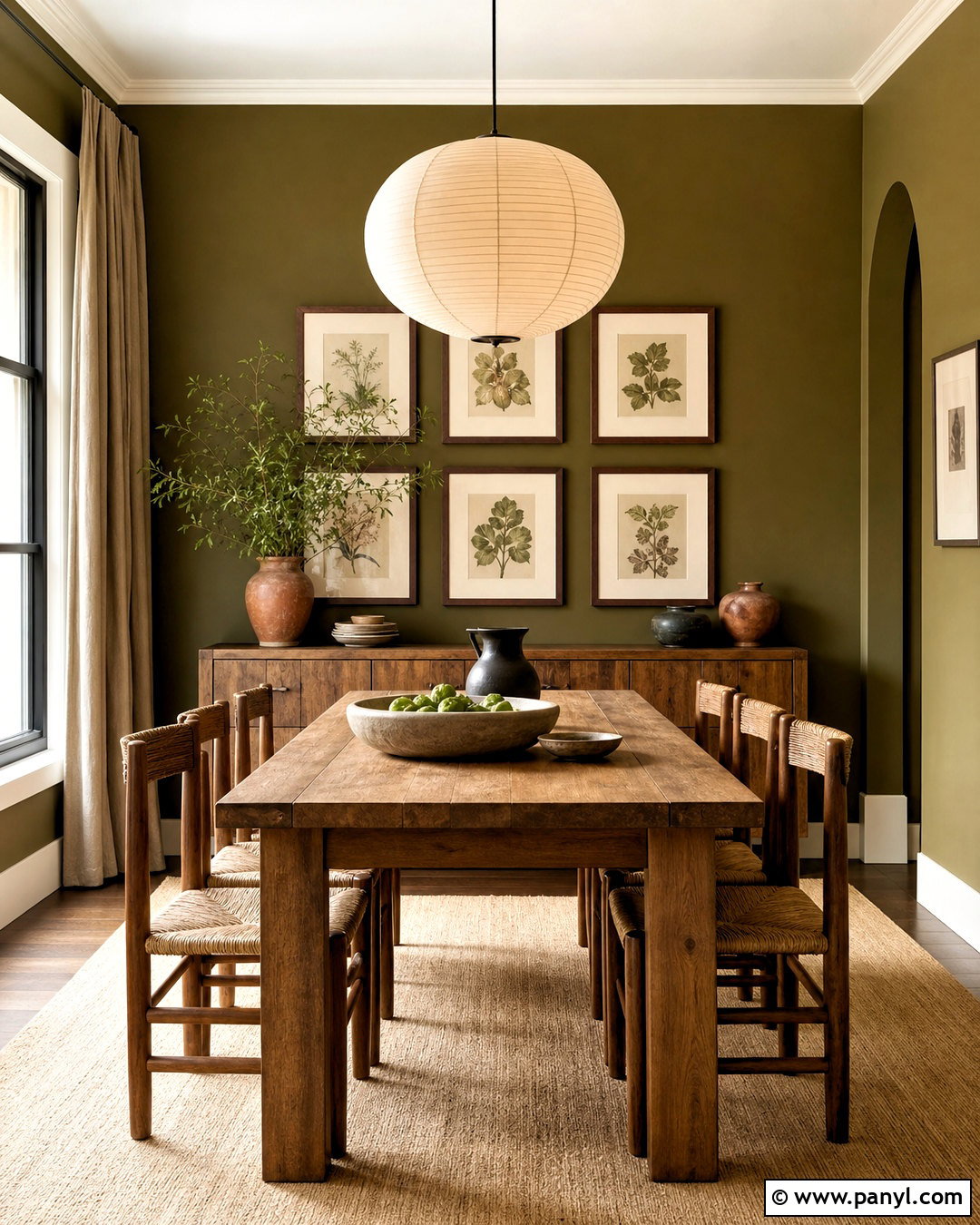 Olive Green Dining Room Wall - 20 green wall aesthetic ideas