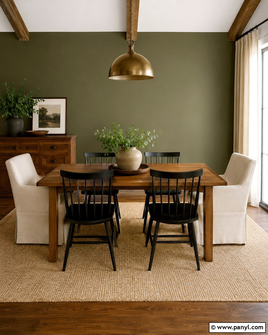 Olive Green Dining Room Wall - 20 Plain Green Wall Ideas