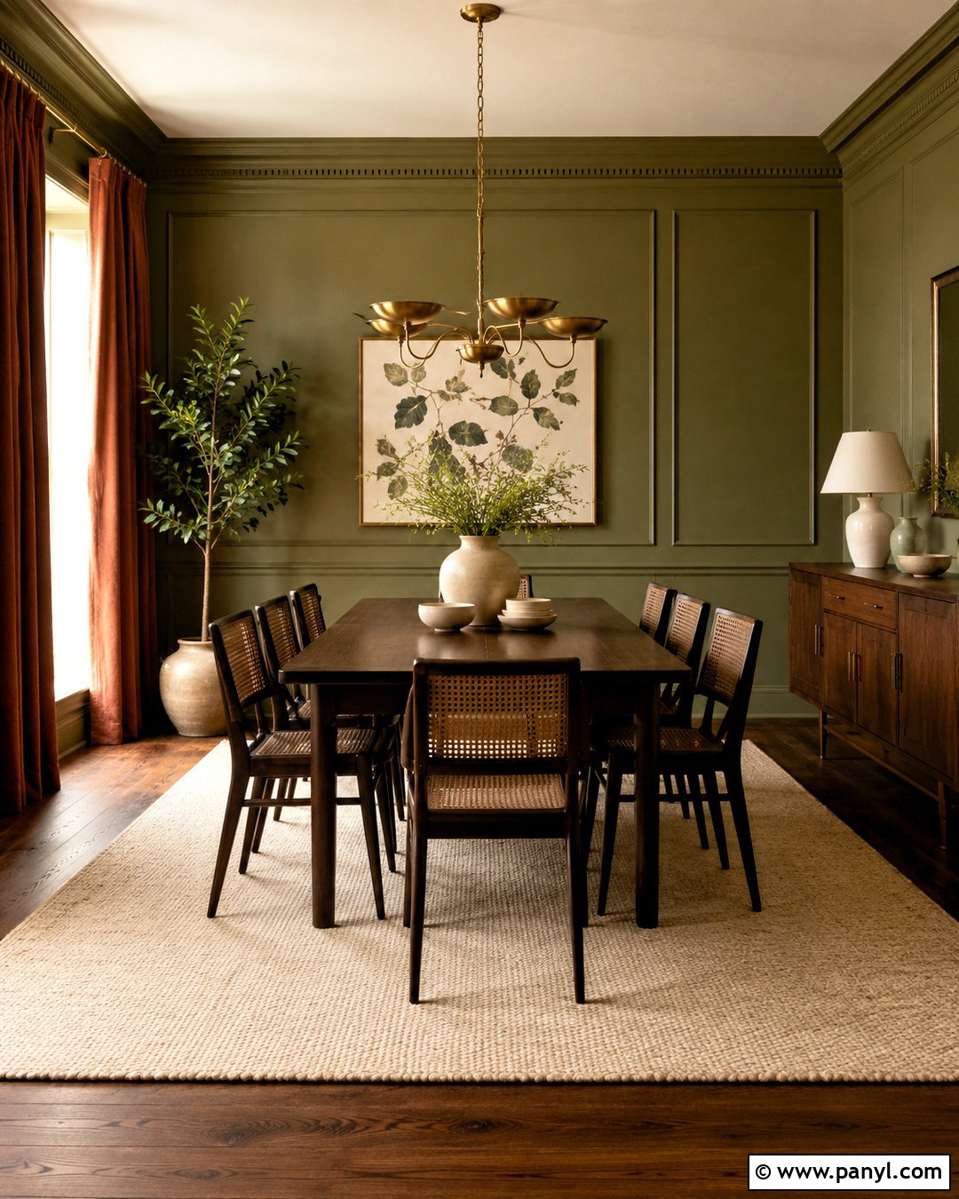 Olive Green Dining Room Walls And Trim - 35 trim and walls same color ideas
