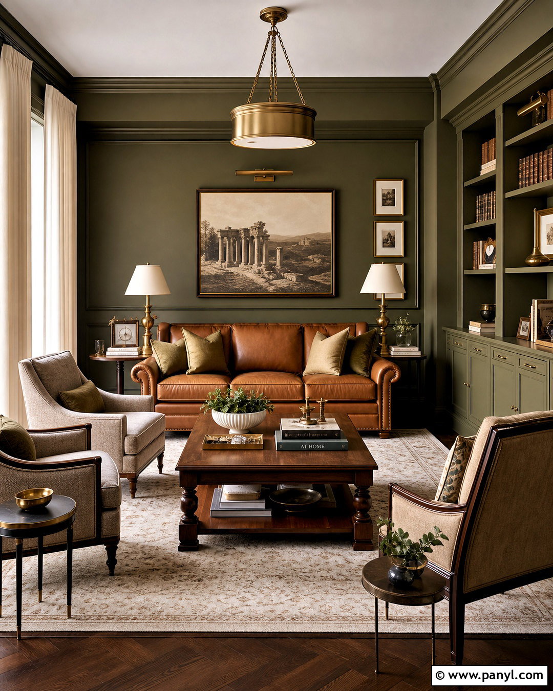 Olive Green Drawing Room Colour - 20 drawing room colour ideas