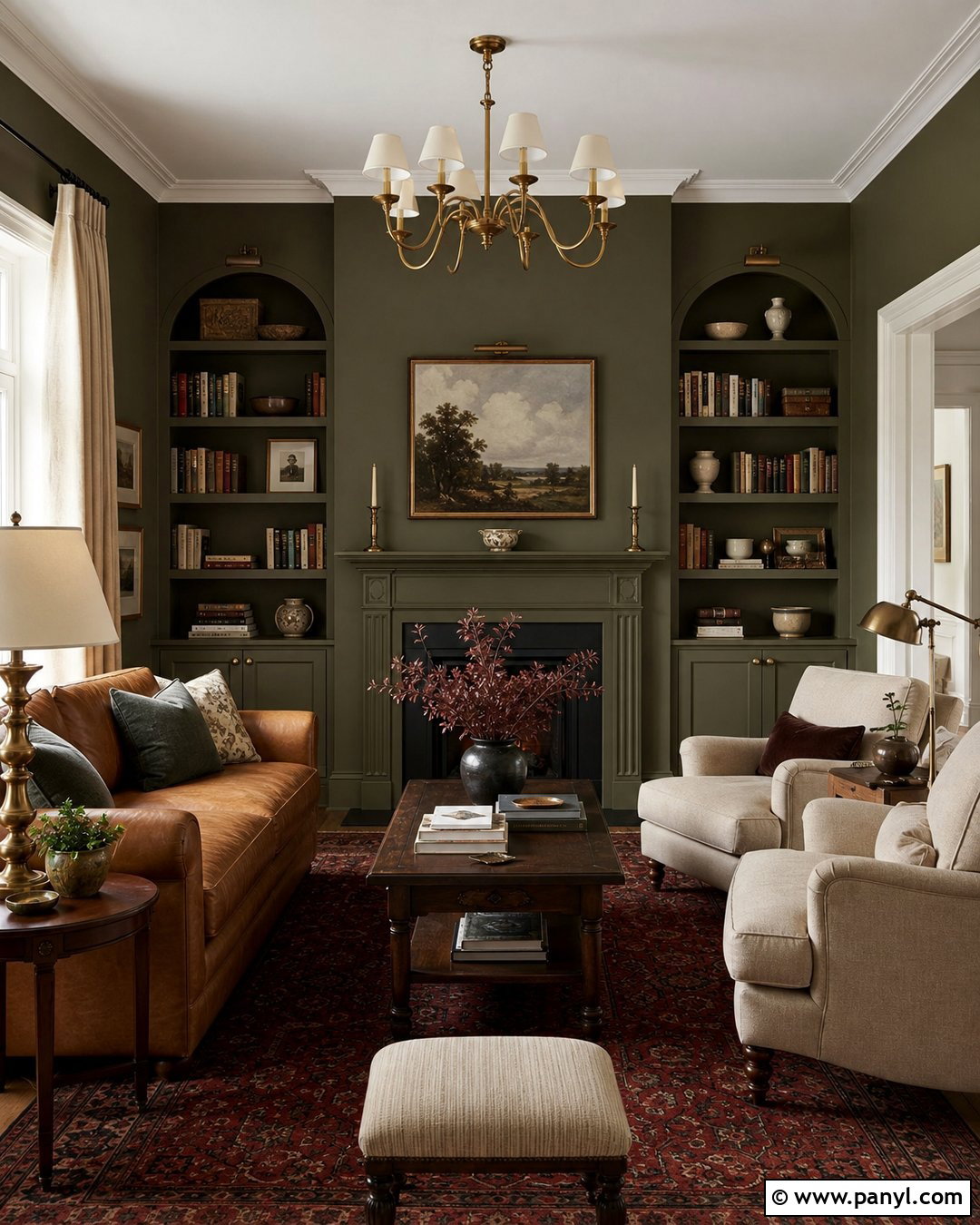 Olive Green Drawing Room Wall Colour - 30 drawing room wall colour ideas