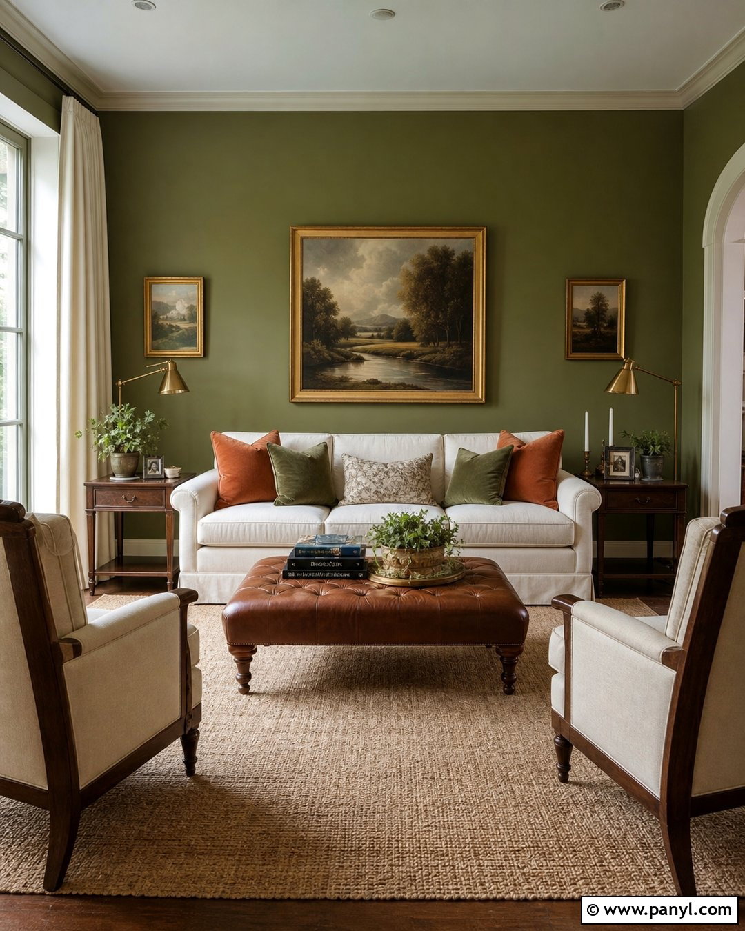 Olive Green Drawing Room Walls - 30 drawing room wall color ideas