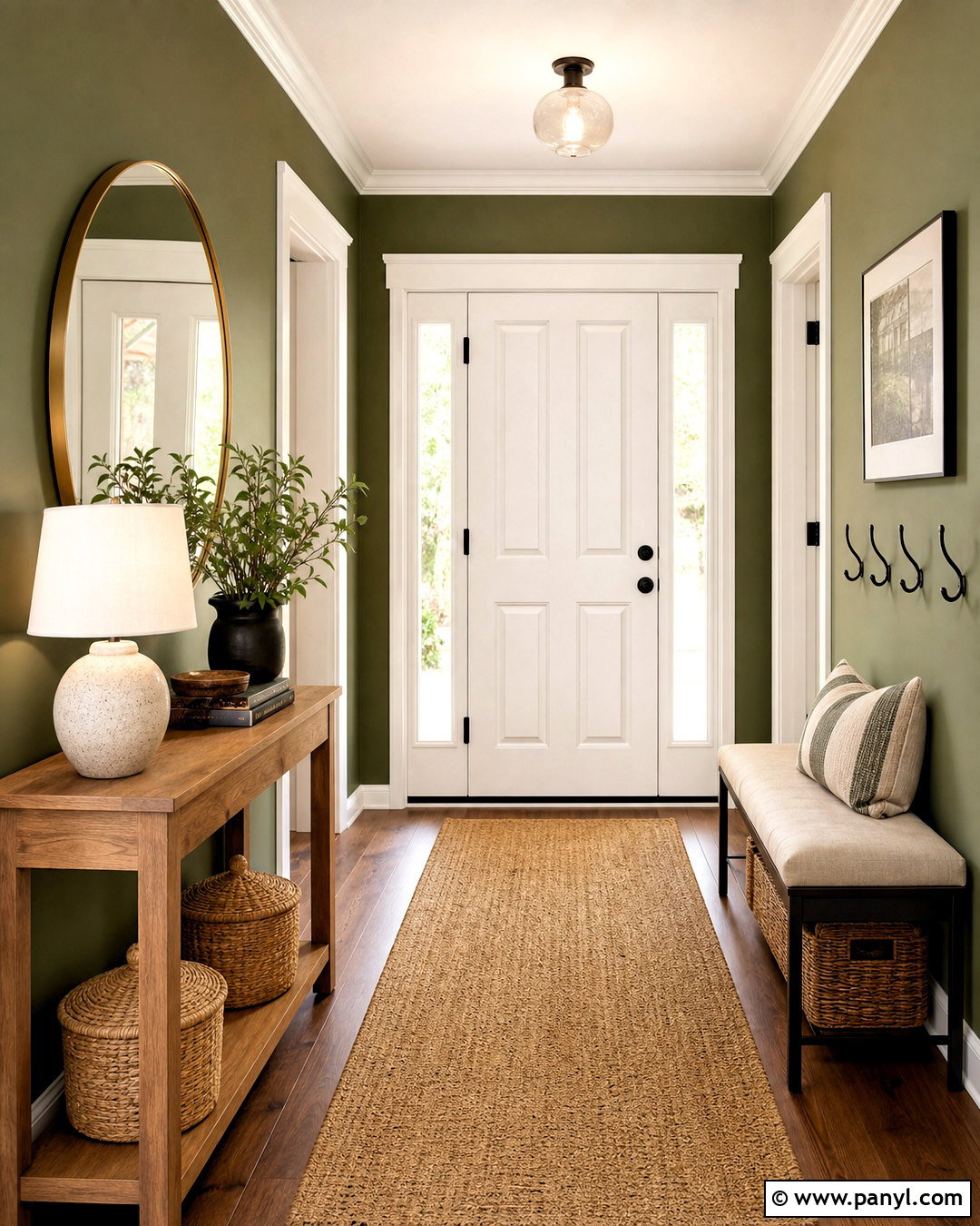 Olive Green Entryway Walls - 20 olive green painted walls
