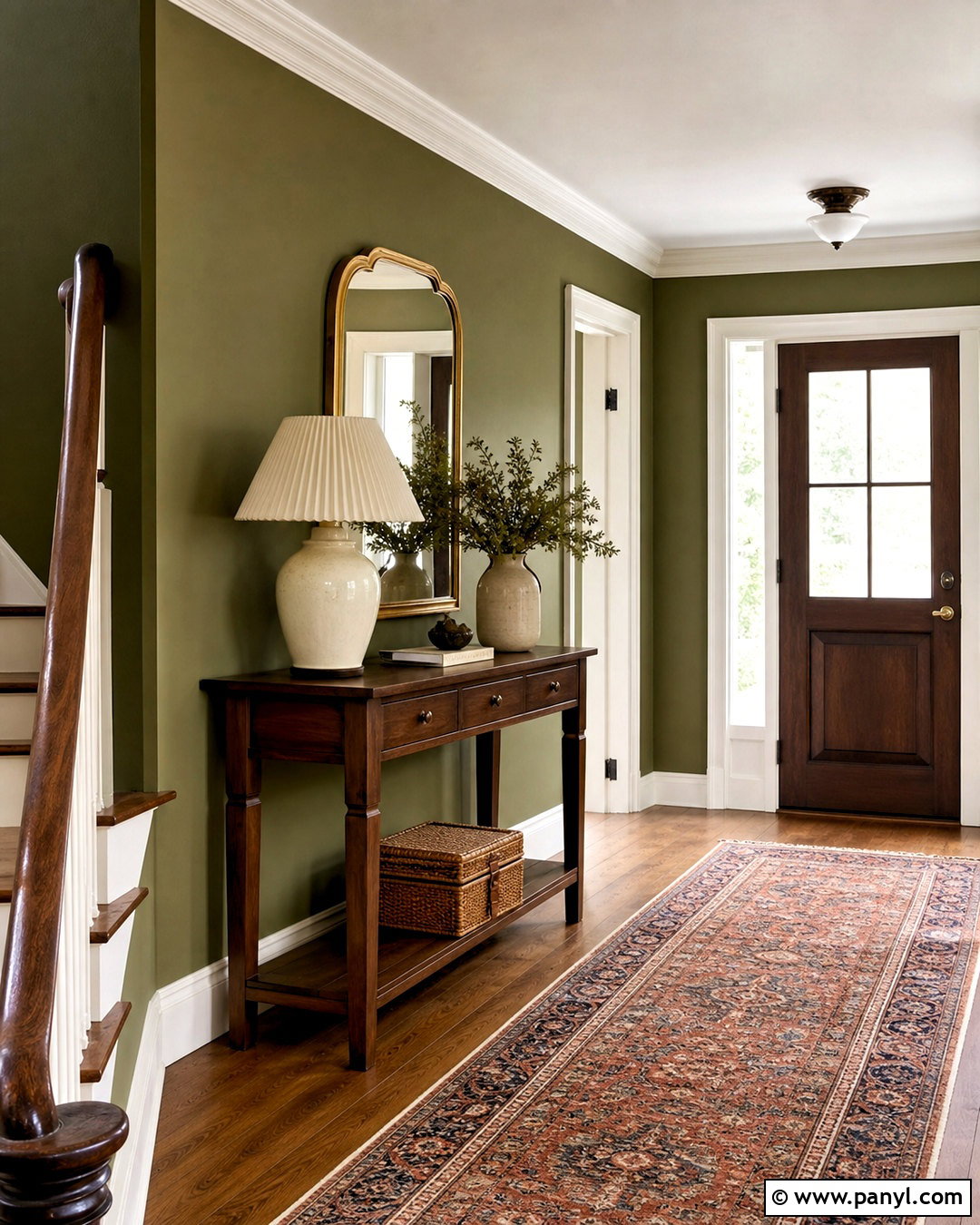 Olive Green Entryway Walls - 20 entryway wall color ideas