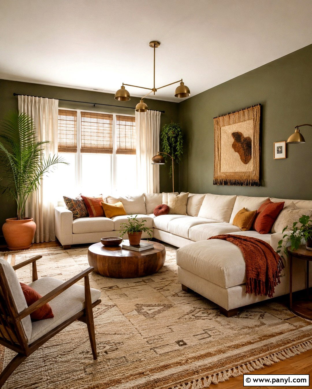 Olive Green Family Room Walls - 20 70S Wall Paint Colors