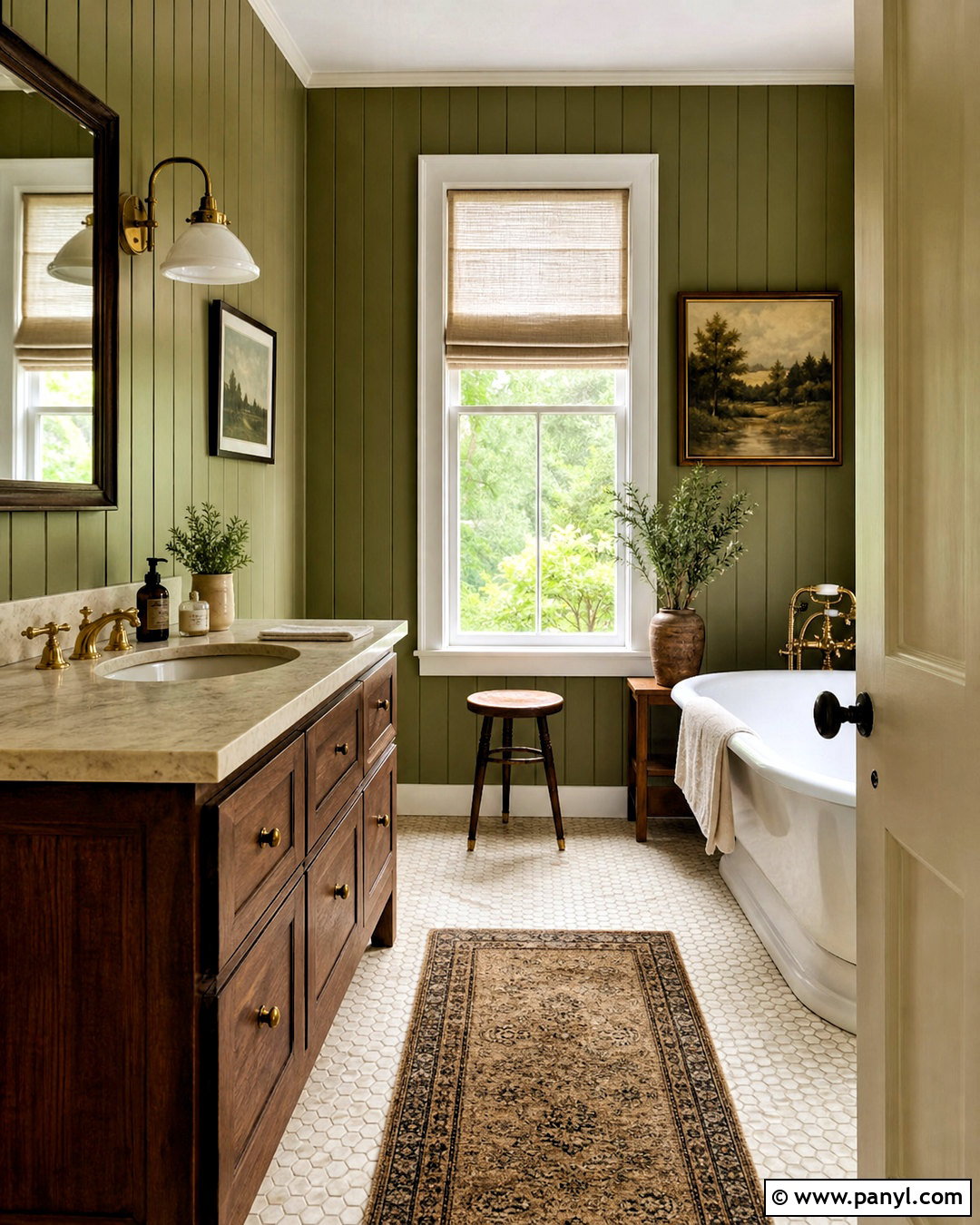 Olive Green Farmhouse Bathroom - 20 farmhouse bathroom paint colors