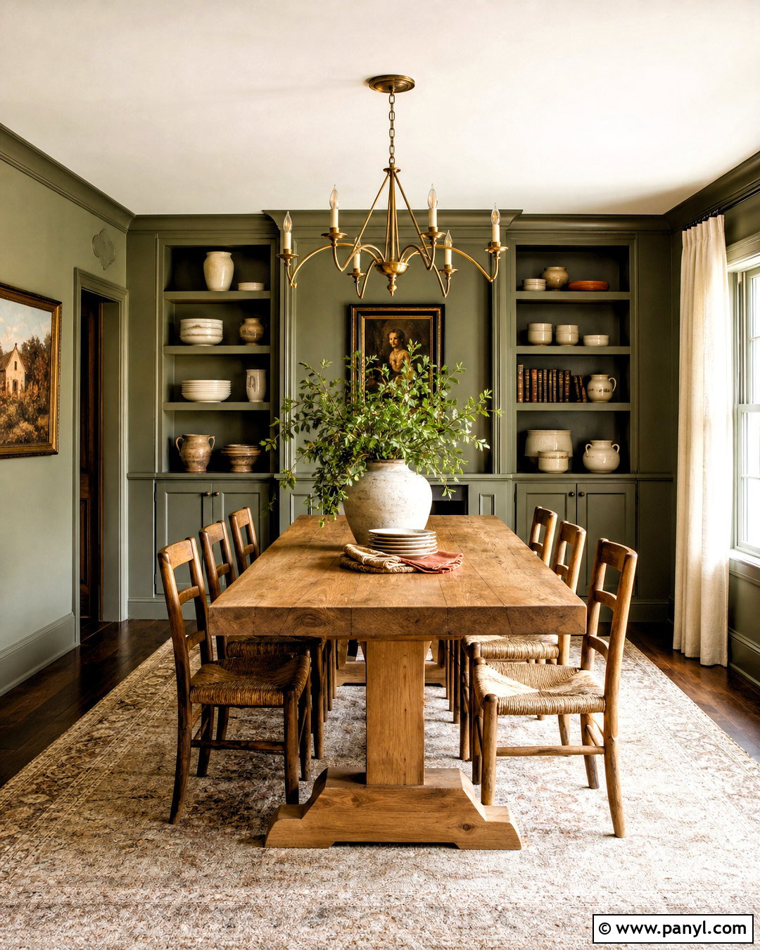 Olive Green Farmhouse Paint Color - 20 rustic farmhouse paint colors