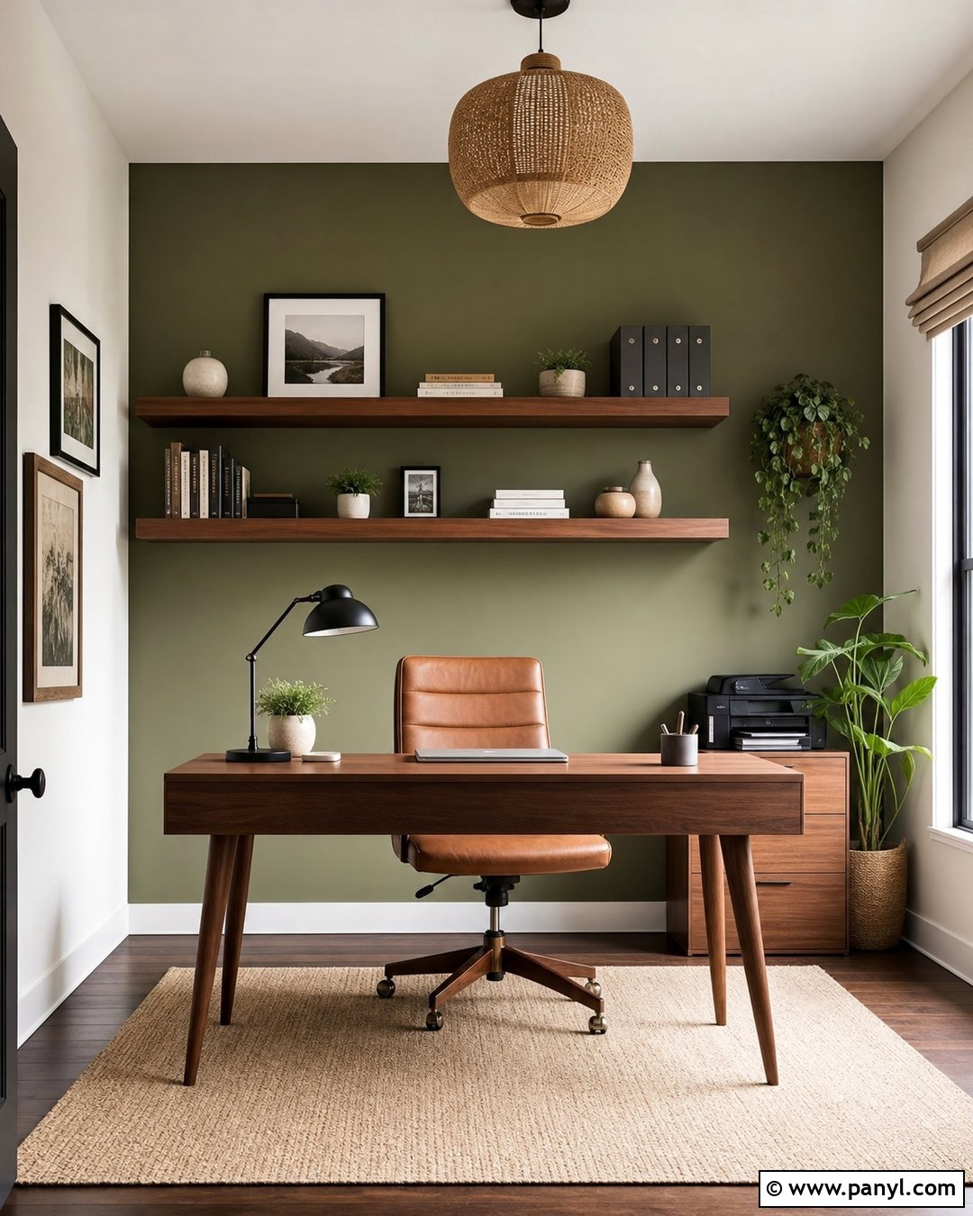 Olive Green Feature Wall - 30 Feature Wall Colours