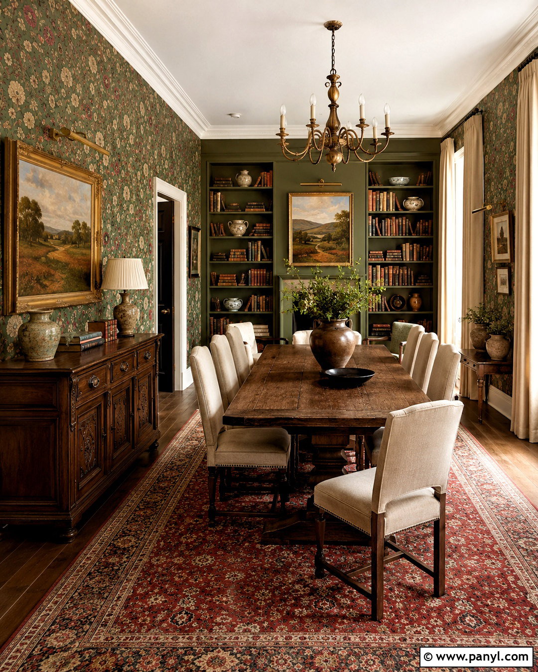 Olive Green Floral Wallpaper - 40 Wallpaper Colour Ideas