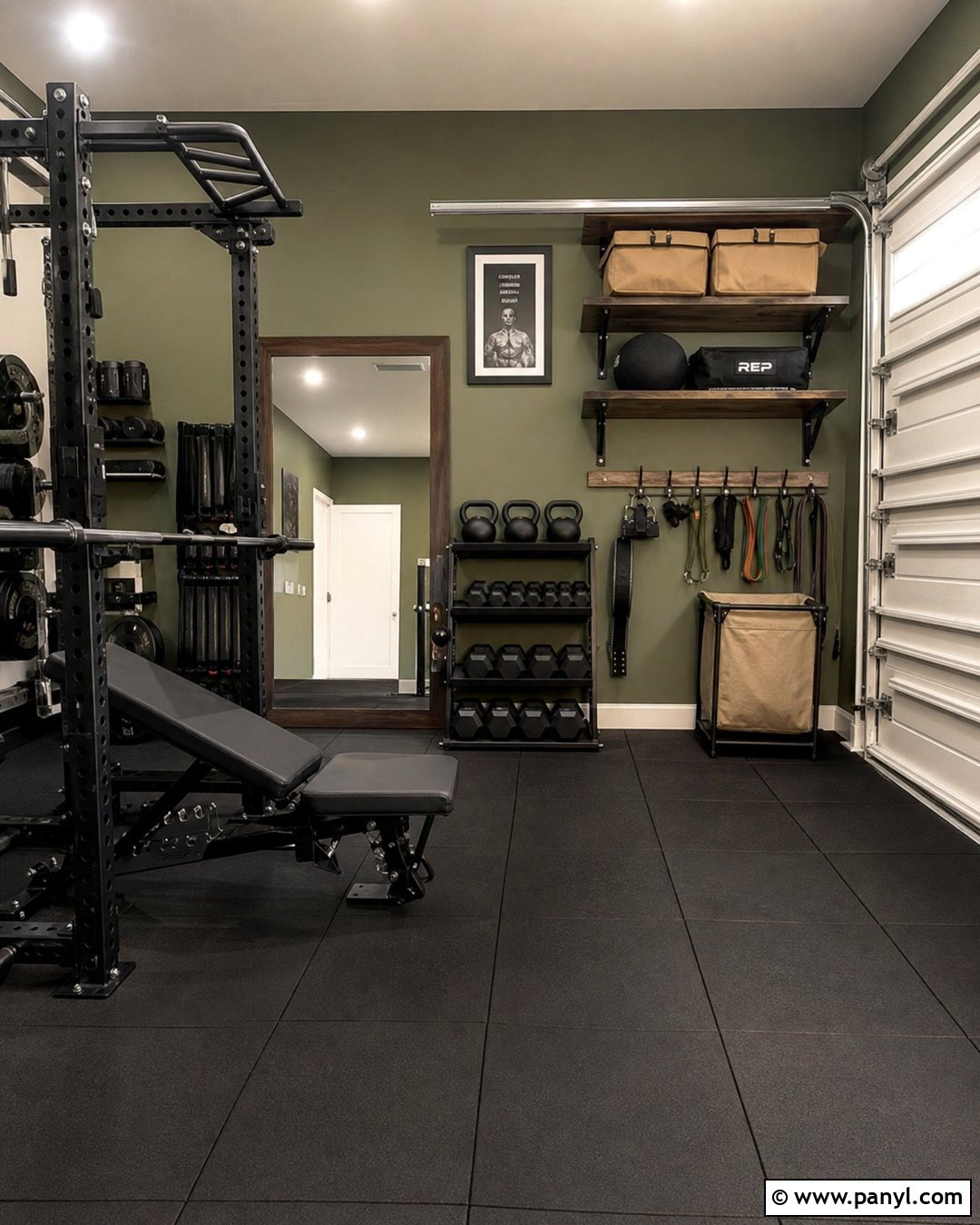 Olive Green Garage Gym Walls - 20 Garage Gym Wall Color Ideas