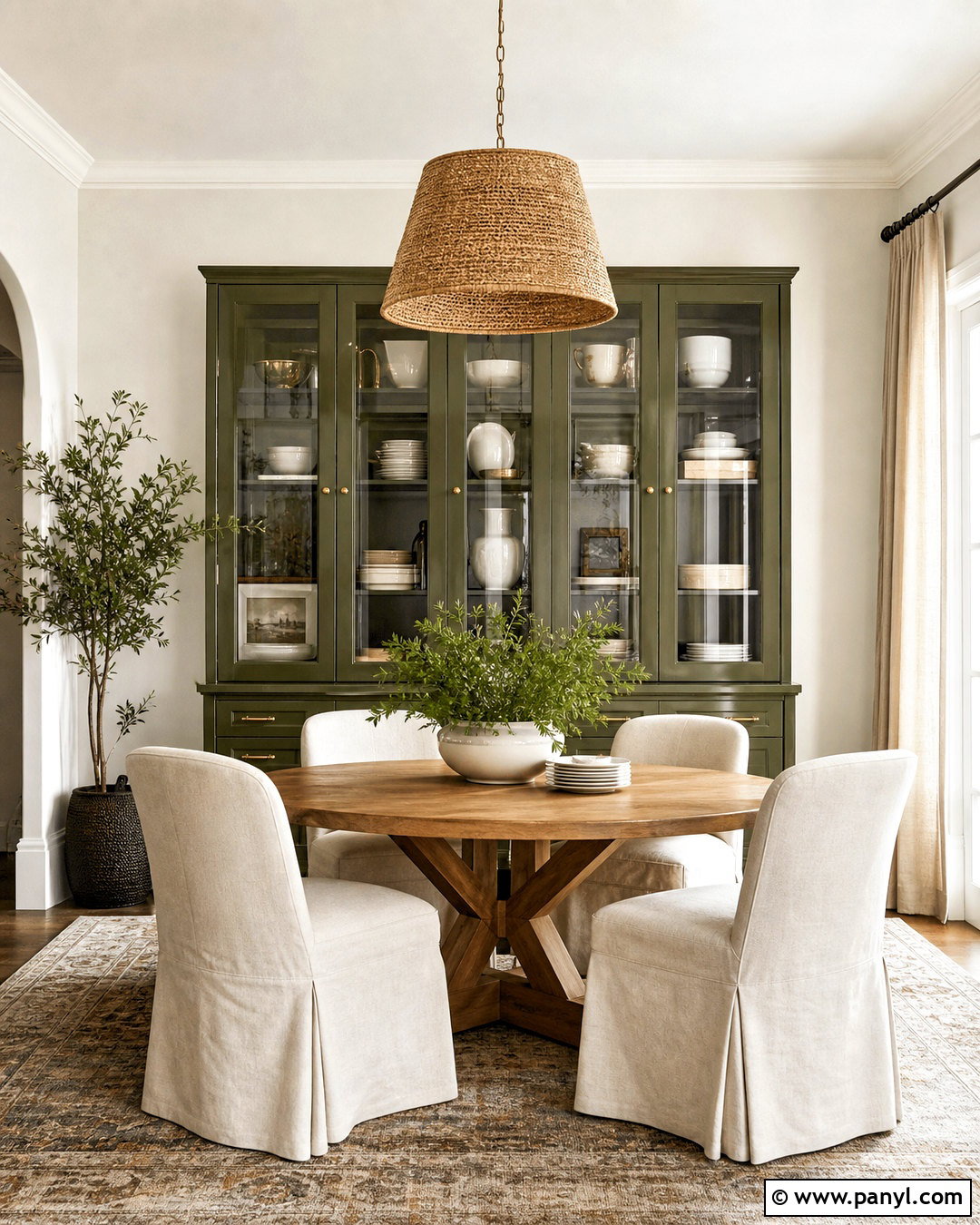 Olive Green High Gloss Display Cabinet - 20 high gloss furniture ideas