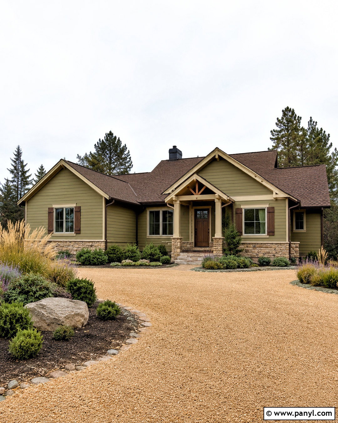 Olive Green House Exterior - 20 outer colour of house ideas