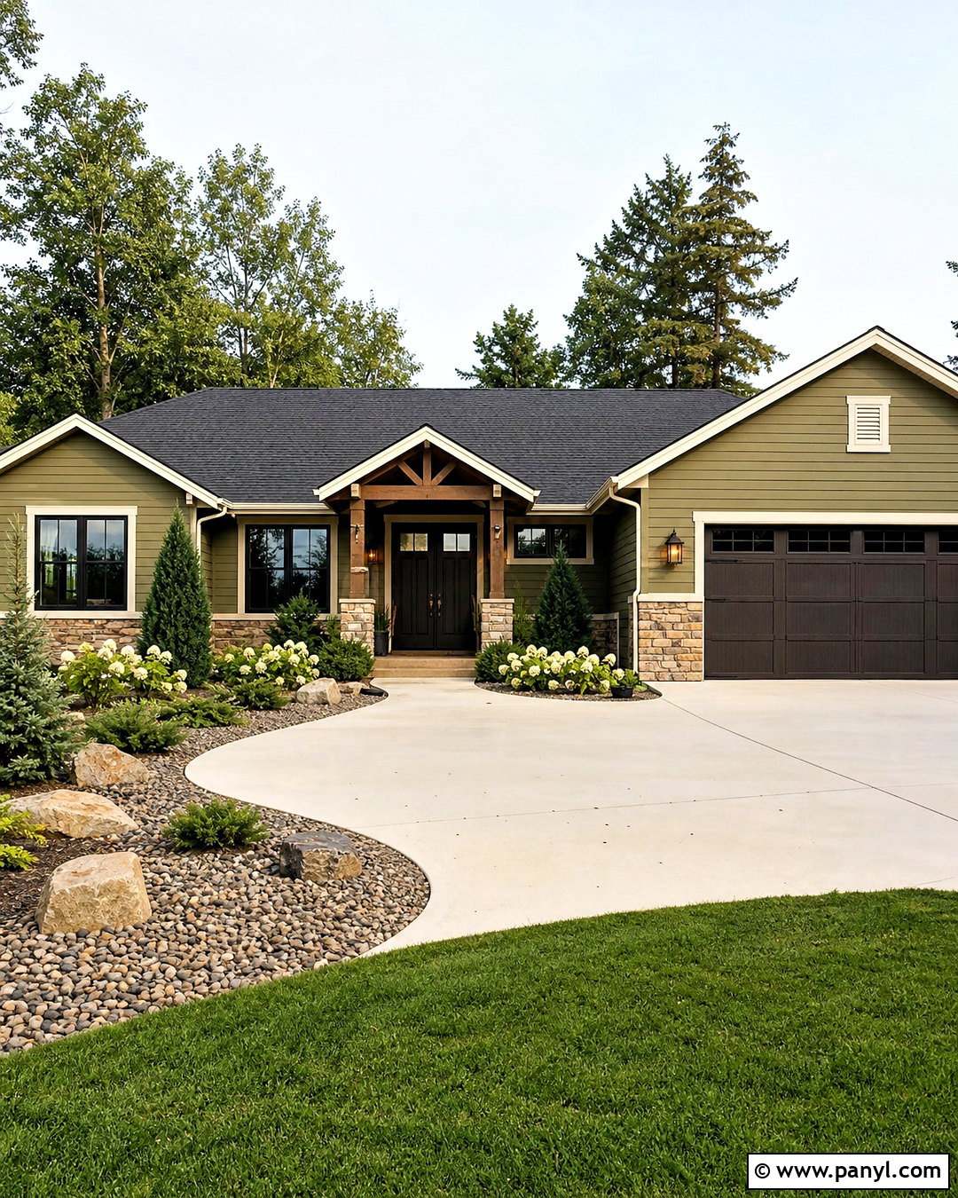 Olive Green House Exterior - 20 house outdoor paint colors