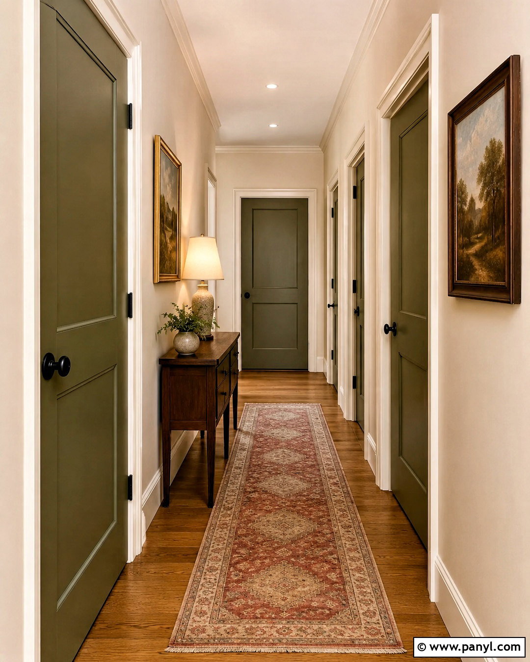 Olive Green Interior Doors With Beige Walls - 20 painted interior doors colour schemes