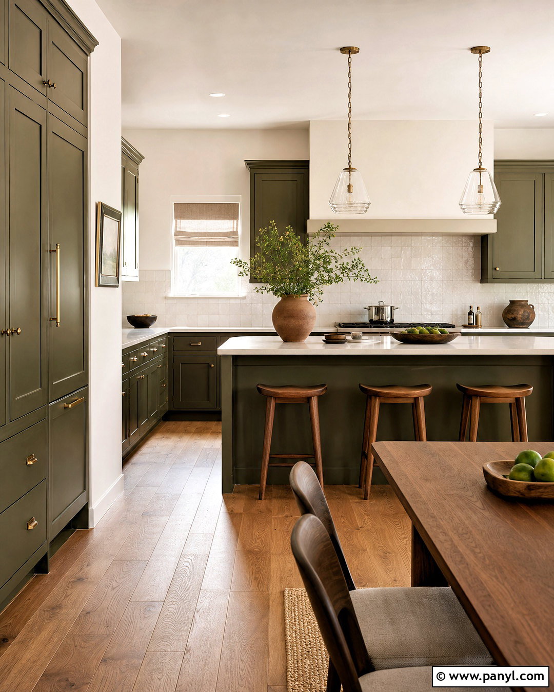 Olive Green Kitchen - 20 green interior design ideas