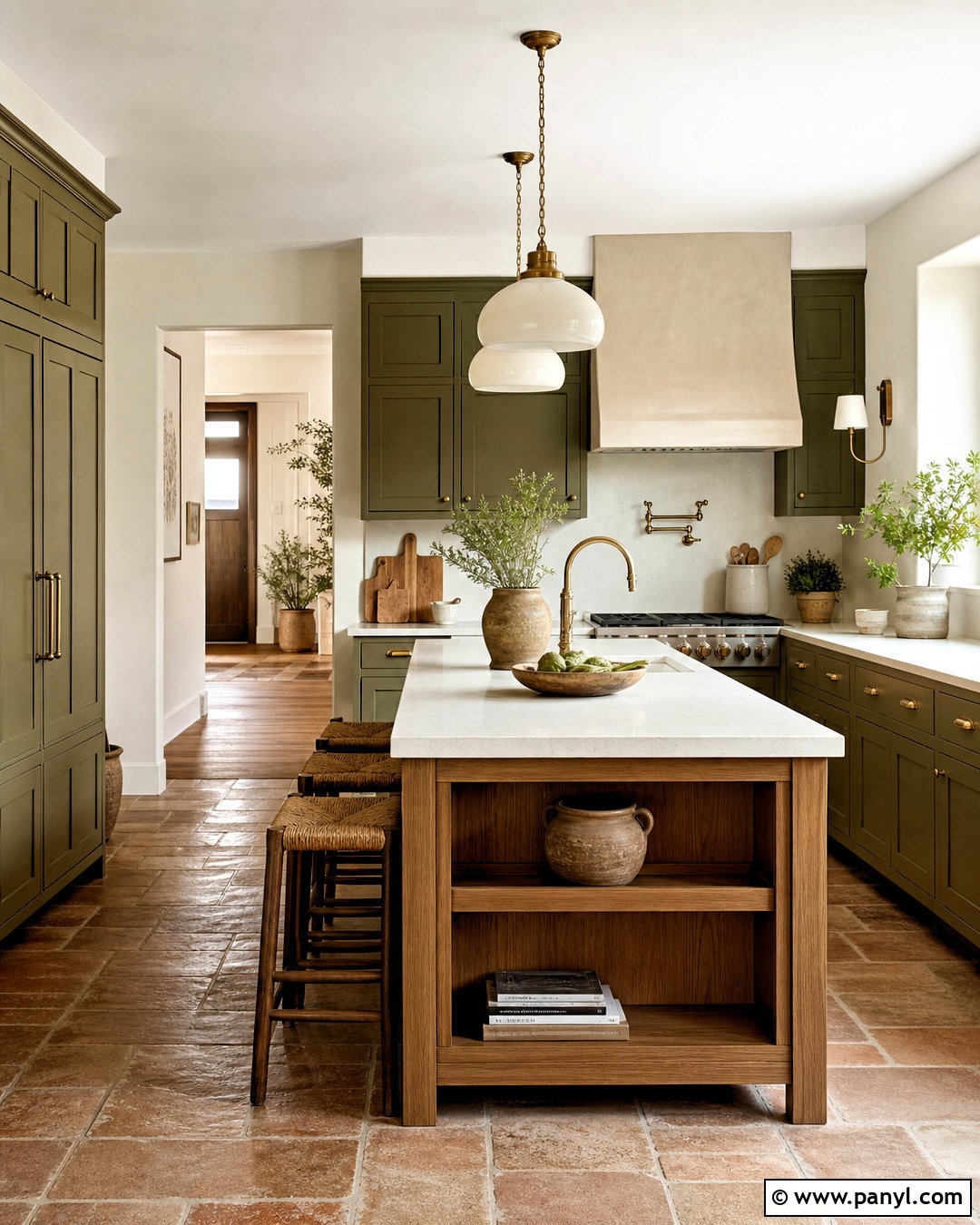 Olive Green Kitchen - 20 kitchen aesthetic ideas