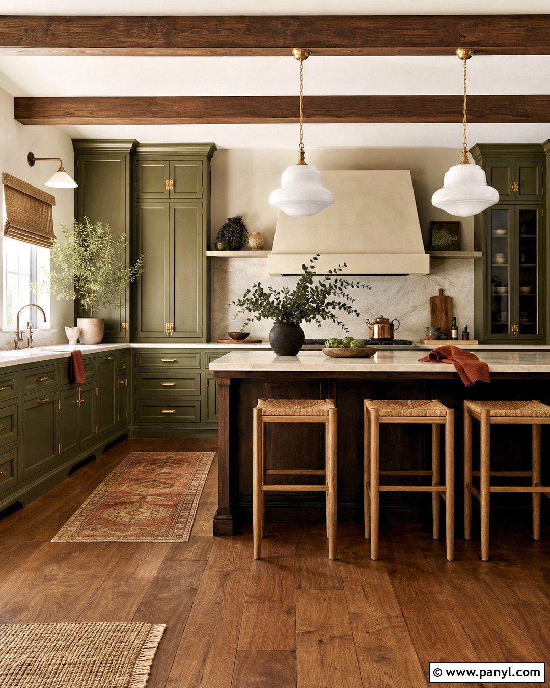 Olive Green Kitchen - 20 warm kitchen colors