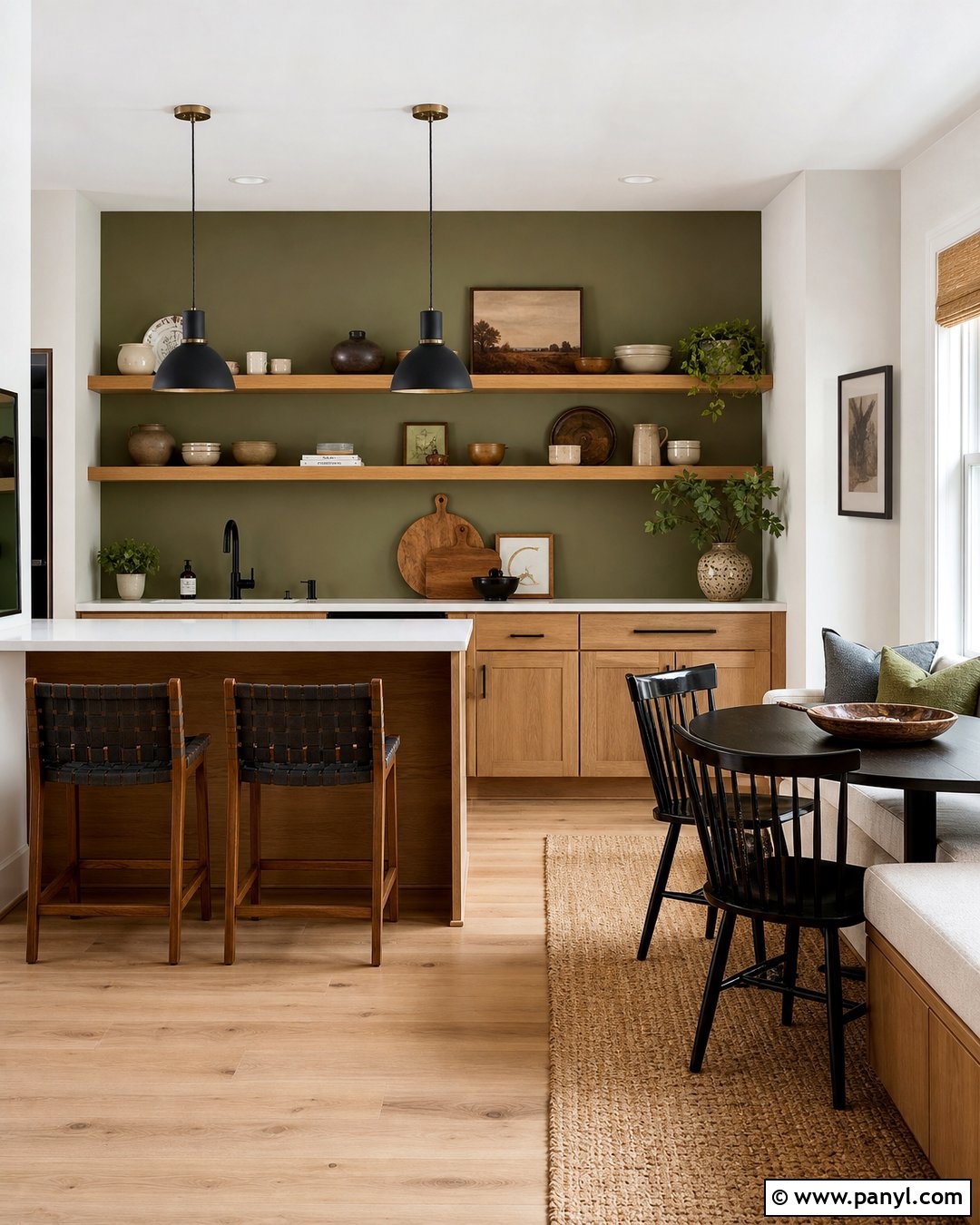 Olive Green Kitchen Accent Wall - 35 Olive Green Kitchen Walls