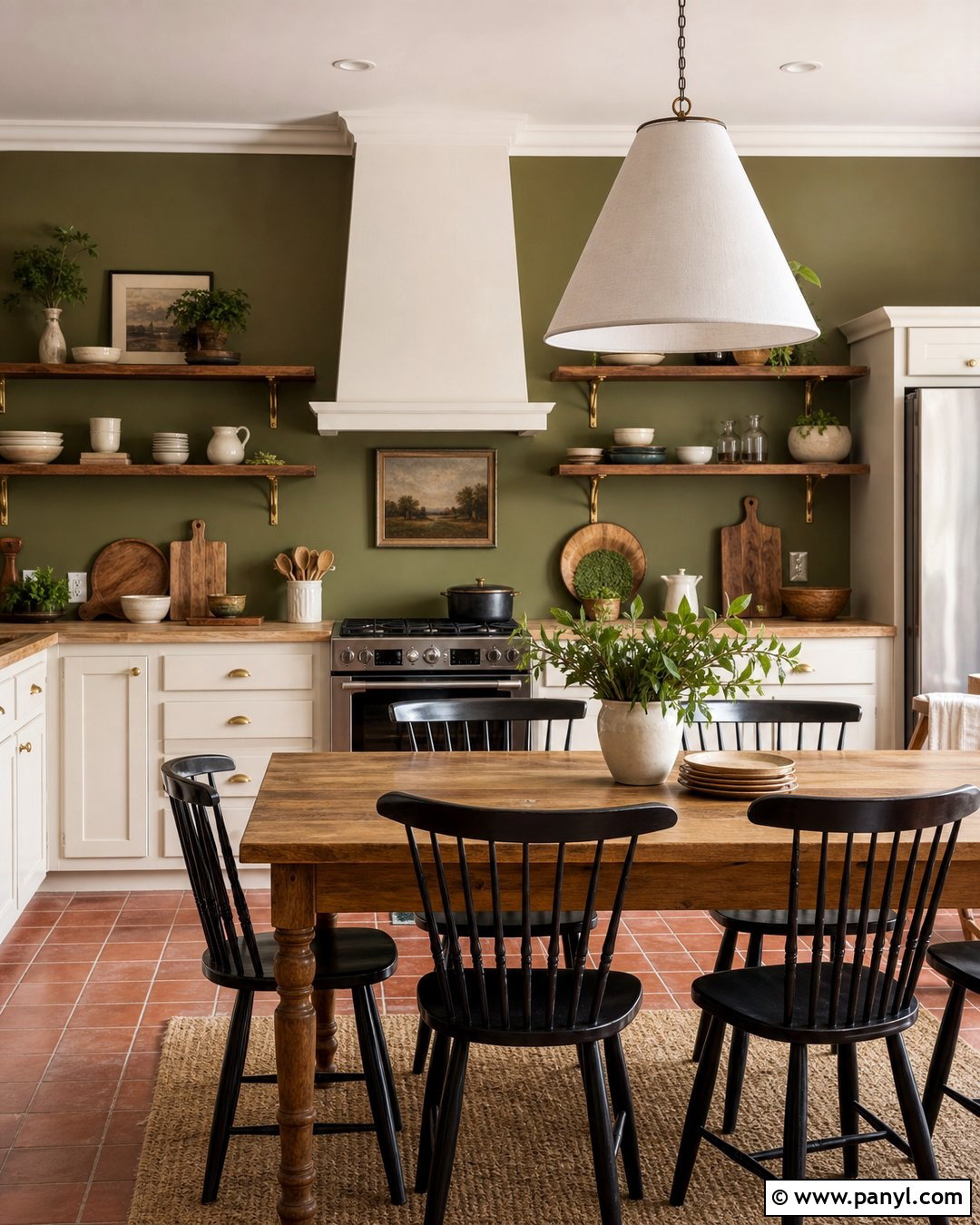 Olive Green Kitchen Accent Wall - 30 Accent Wall Green Ideas