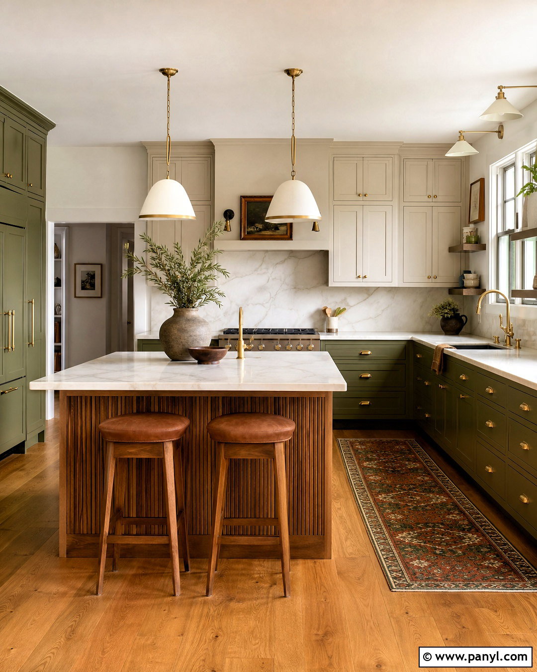Olive Green Kitchen Color Scheme - 20 kitchen room colour ideas