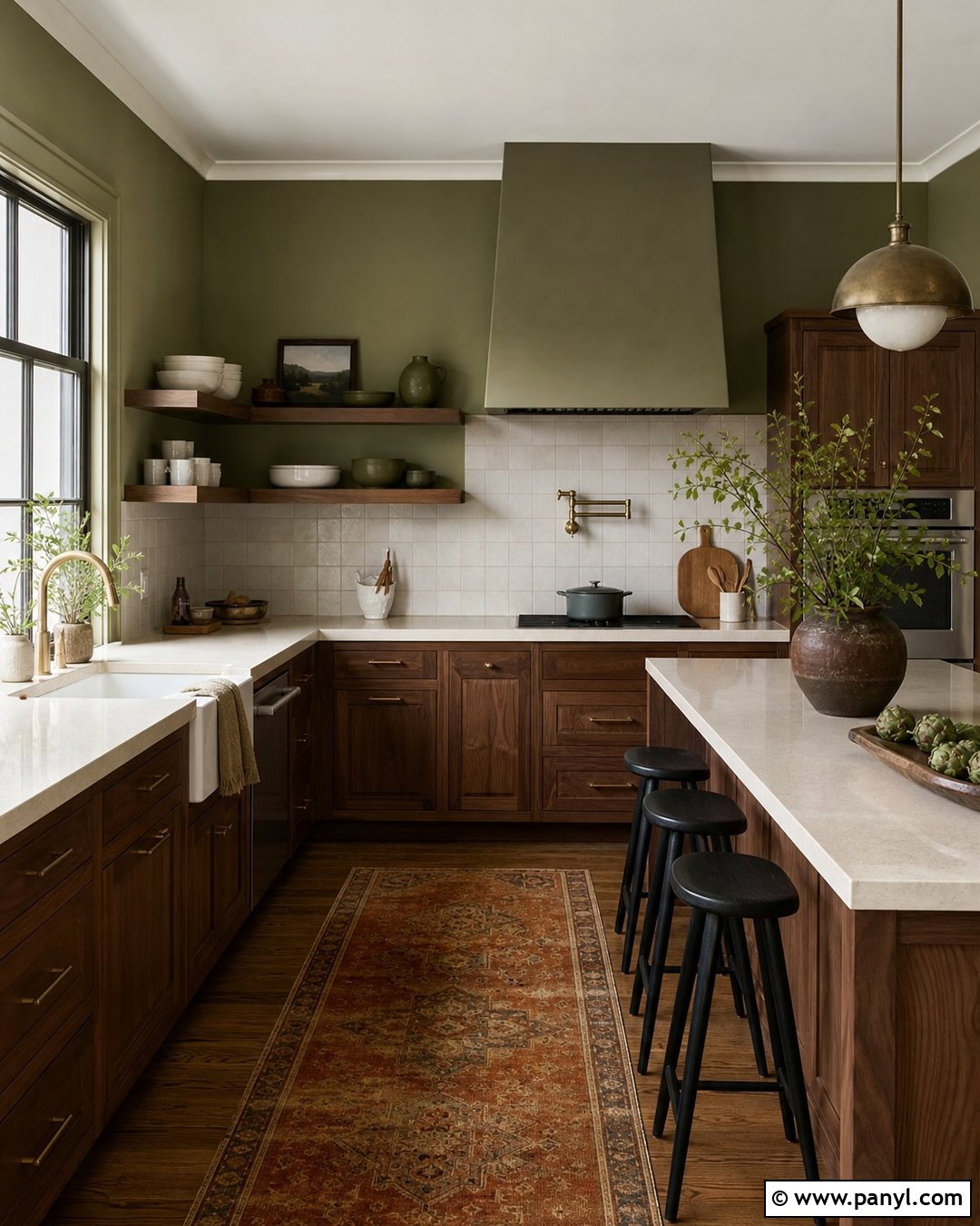 Olive Green Kitchen Wall Color - 25 Home Interior Wall Colors