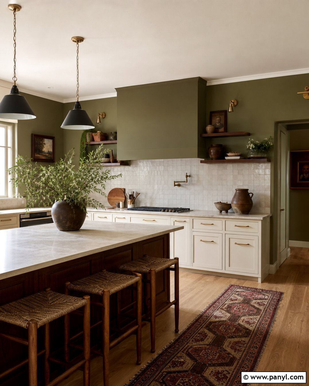 Olive Green Kitchen Walls - 45 green painted walls