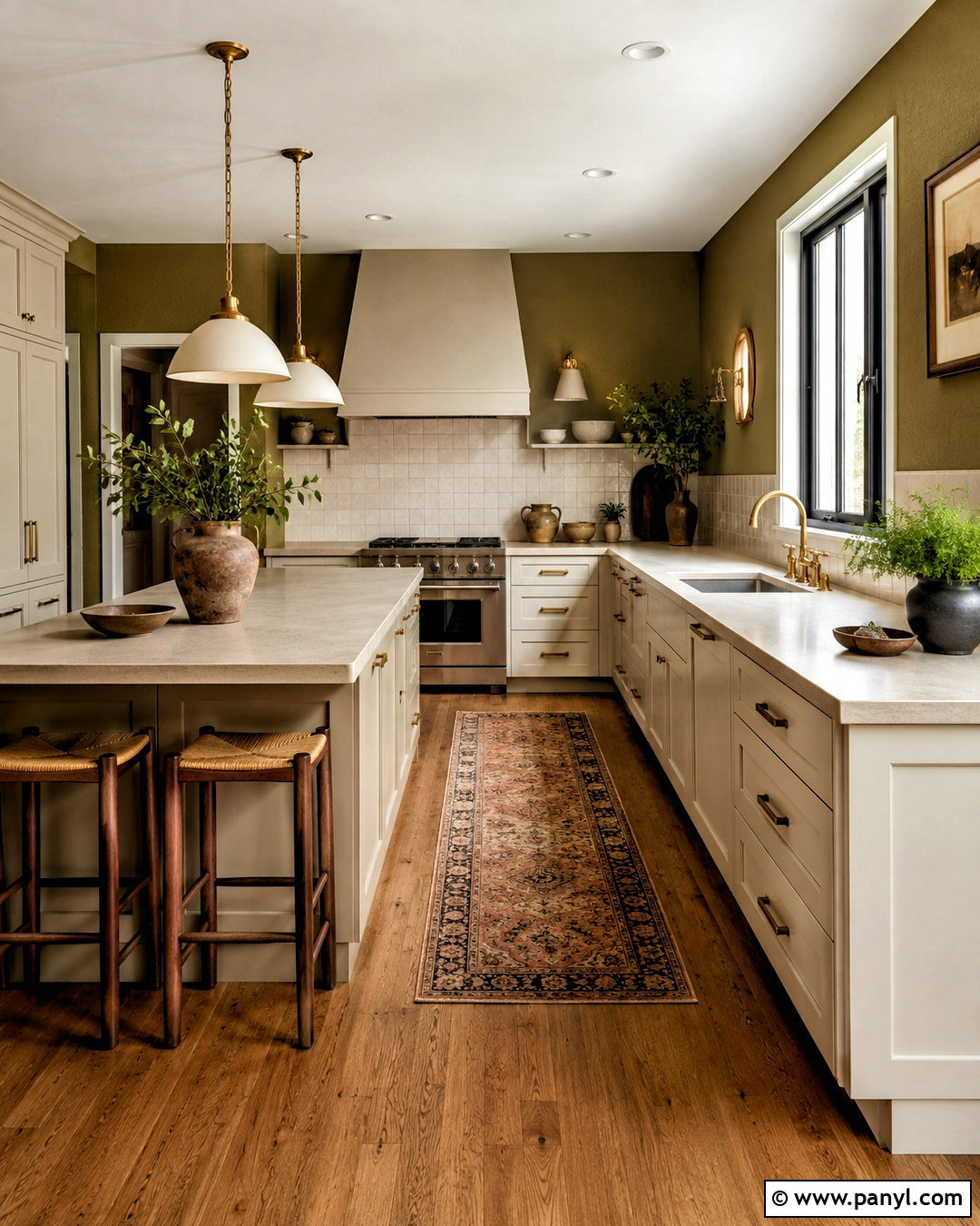 Olive Green Kitchen Walls - 20 Warm Earthy Tone Walls