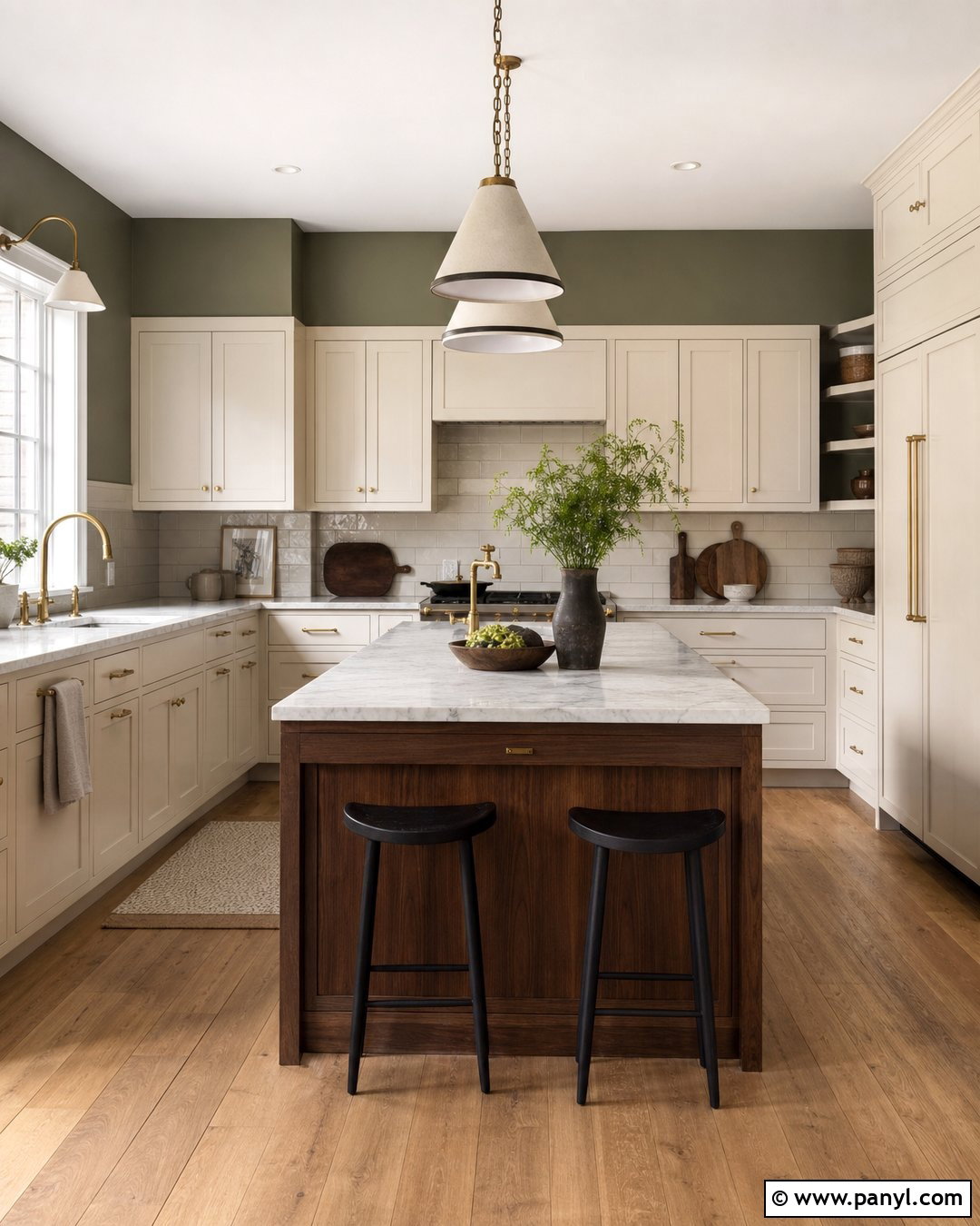 Olive Green Kitchen Walls - 35 kitchen wall colors with cream cabinets