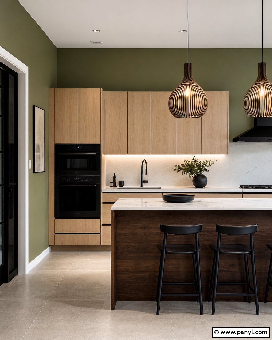 Olive Green Kitchen Walls In A Modern Kitchen - 35 Olive Green Kitchen Walls